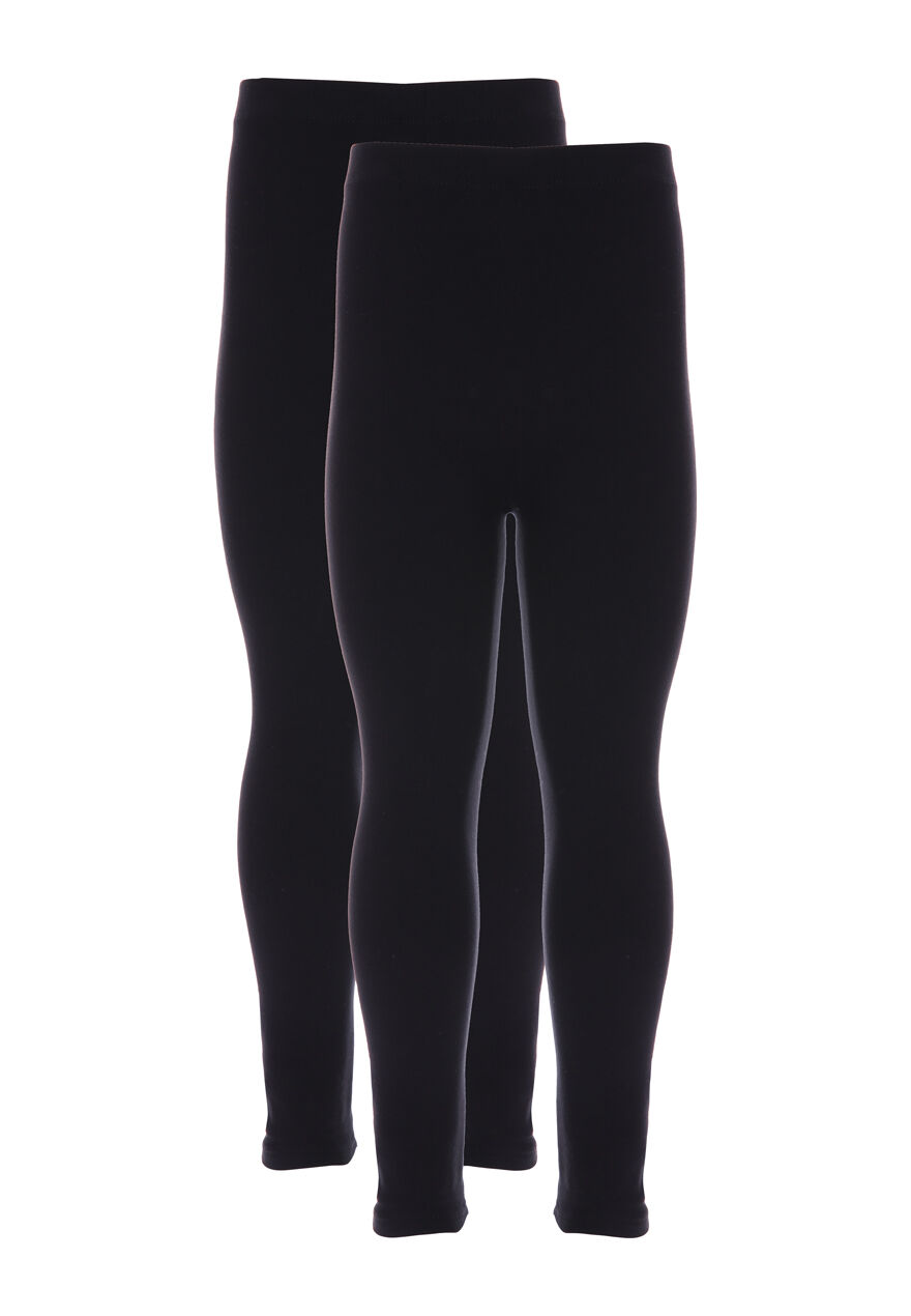 Younger Girl 2pk Black Leggings