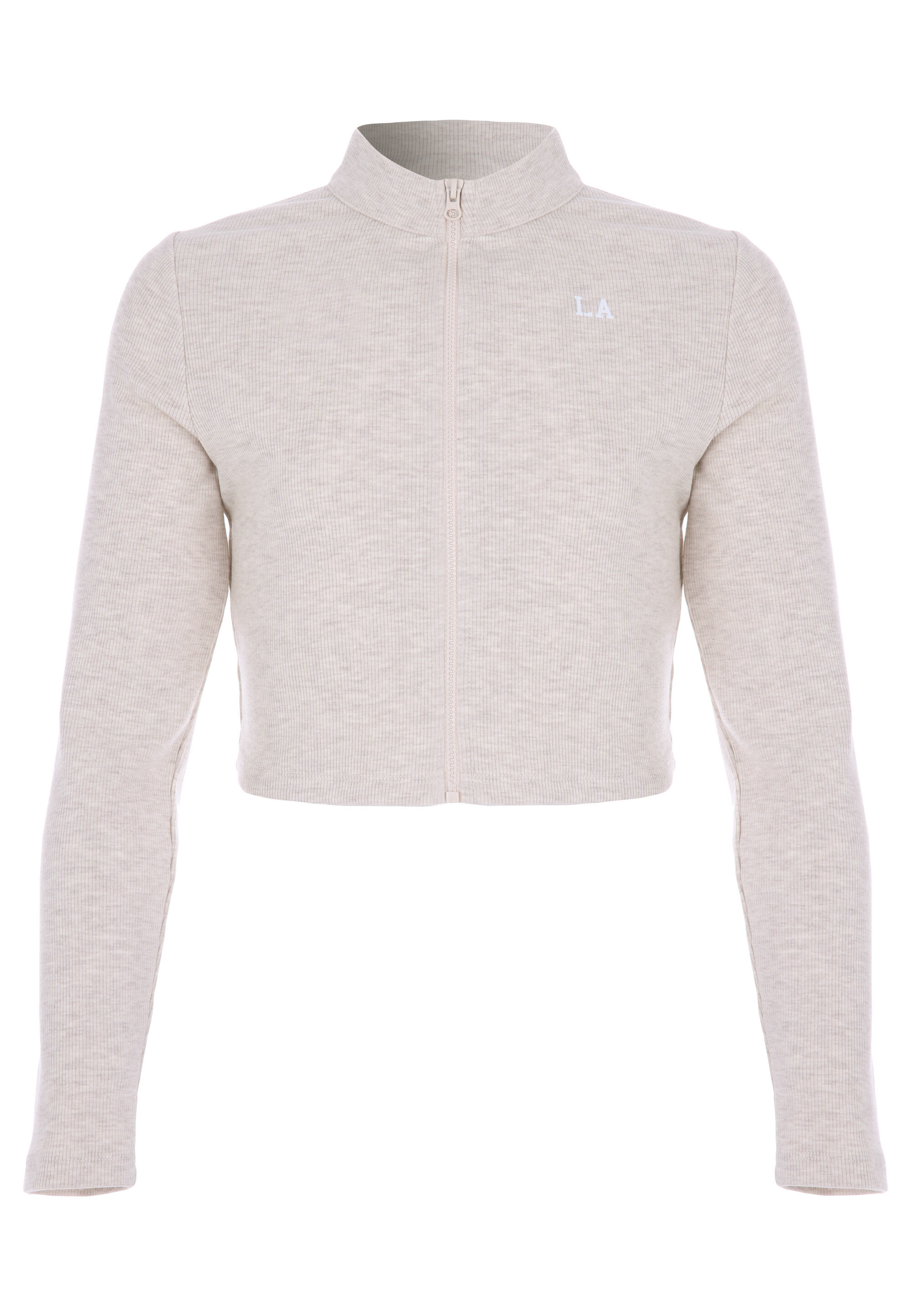 Older Girls Oatmeal Zip Through Top
