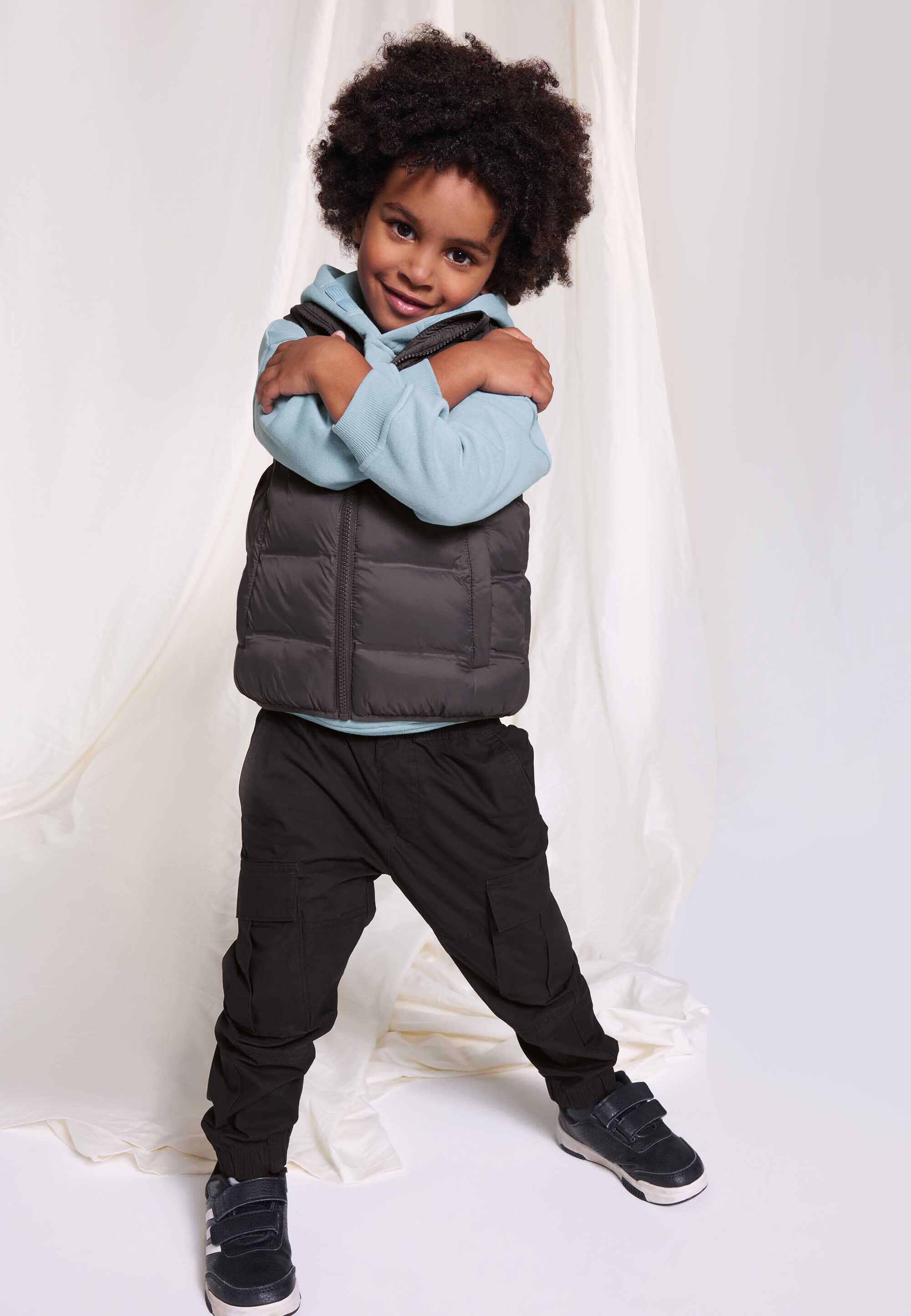 Younger Boys Charcoal Heatseal Padded Gilet