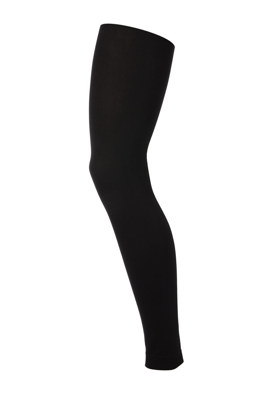 Womens Black Thermal Footless Tights