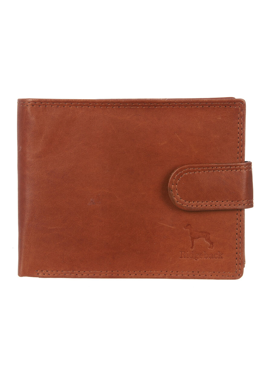 Mens Brown Ridgeback Tri Fold Leather Wallet