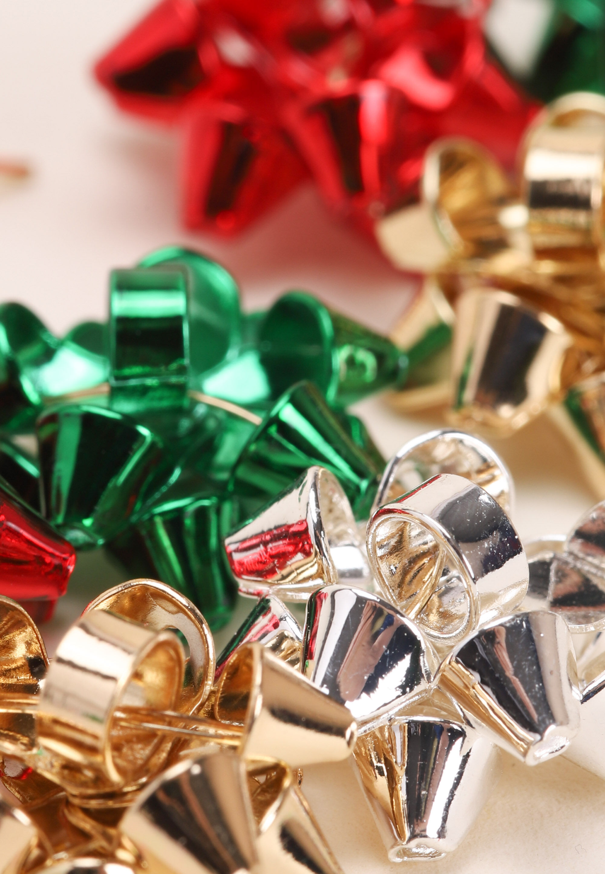 Womens Gold Christmas Bow Earrings
