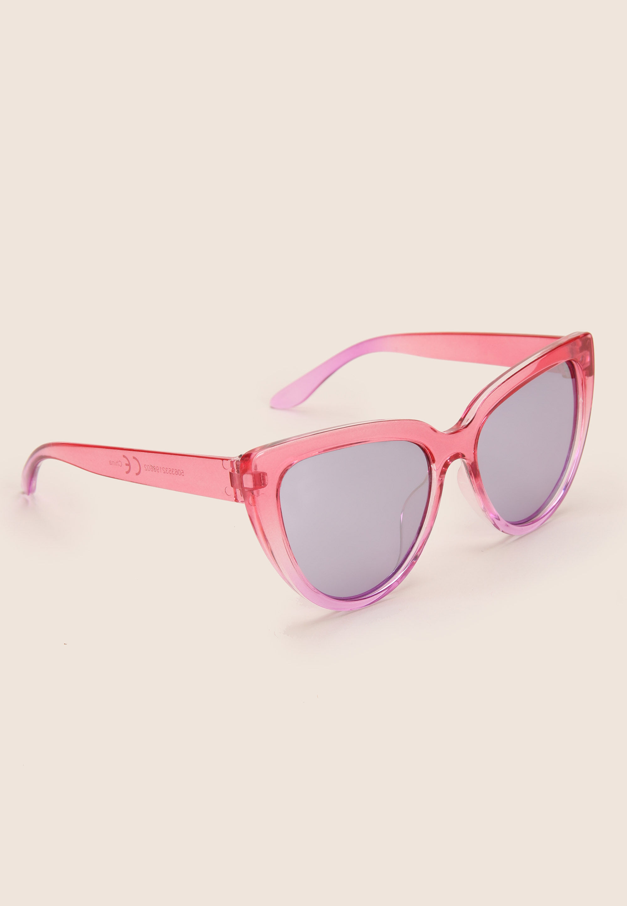 Girls Pink Clear Cat Eye Sunglasses