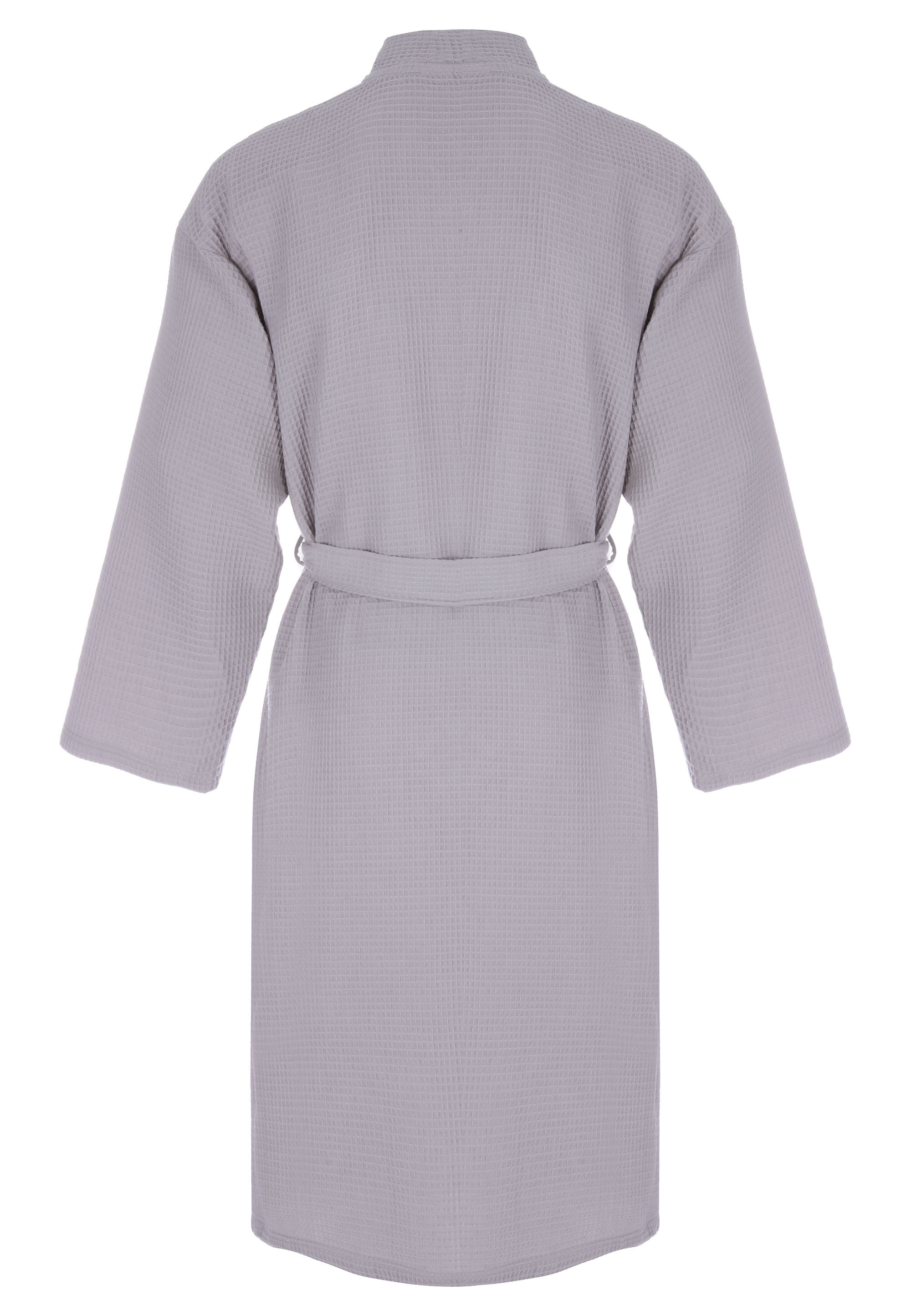 Mens Grey Waffle Dressing Gown Robe