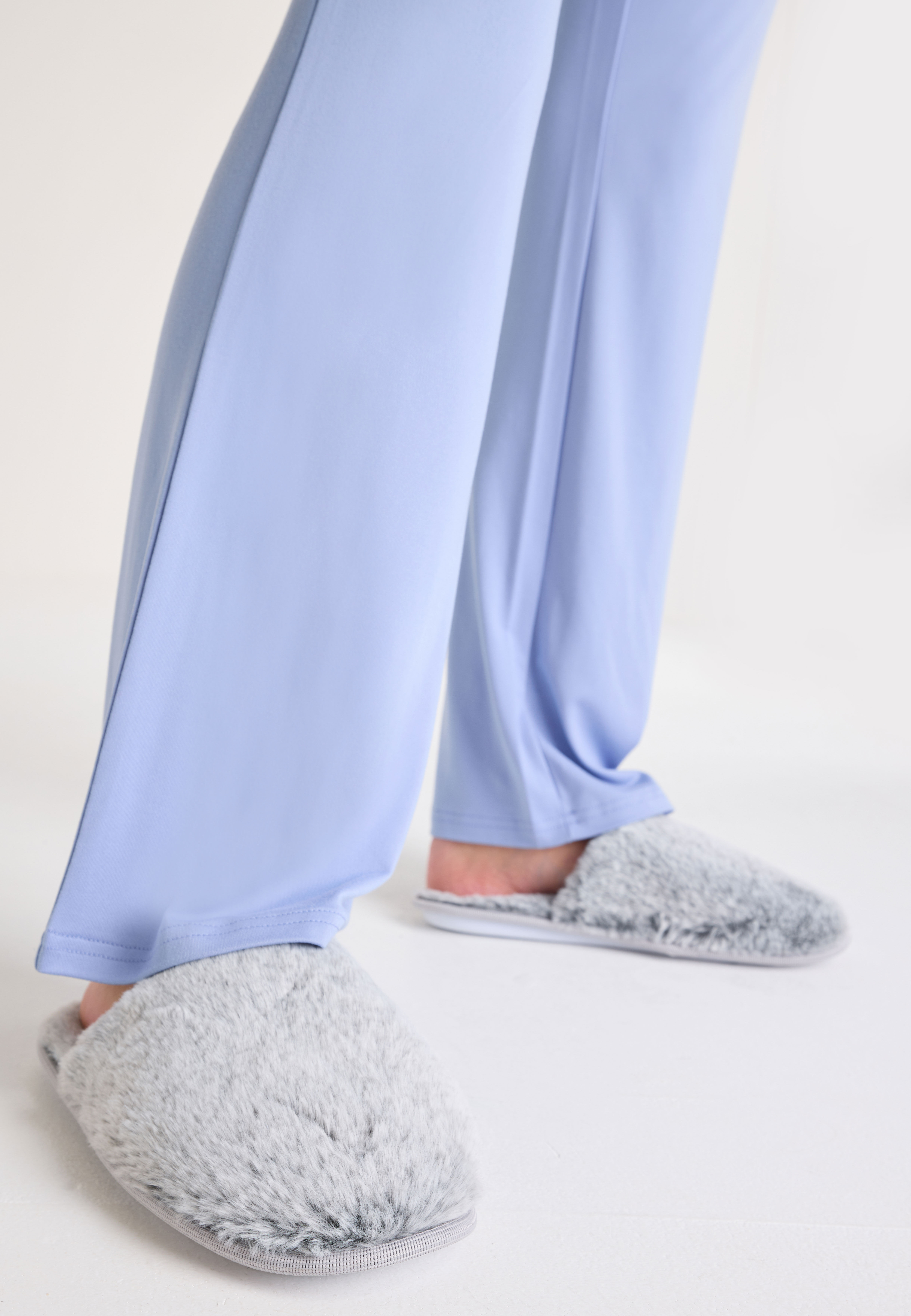 Womens Grey Entry Mule Slipper