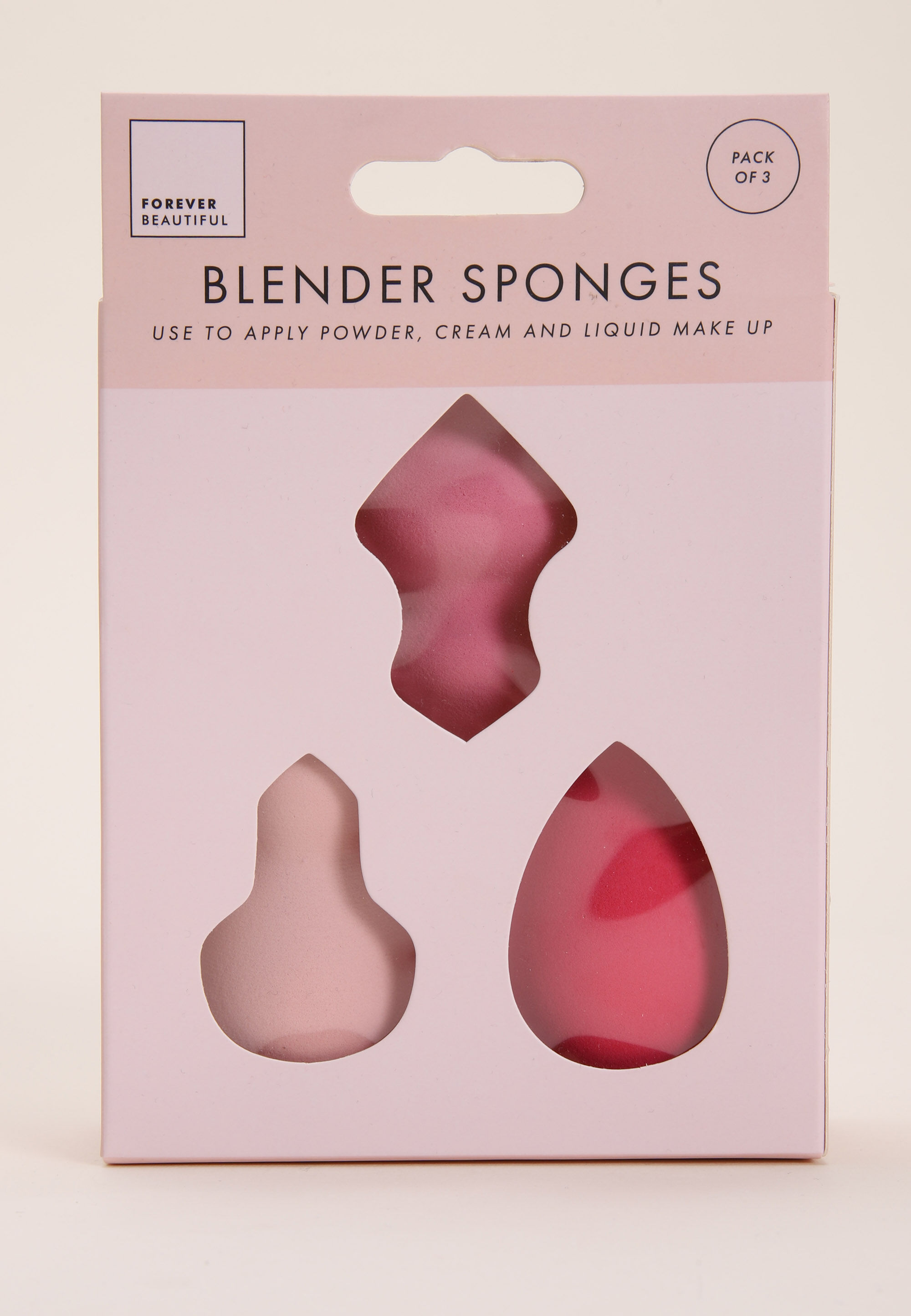 Womens 3pk Pink Blending Sponges