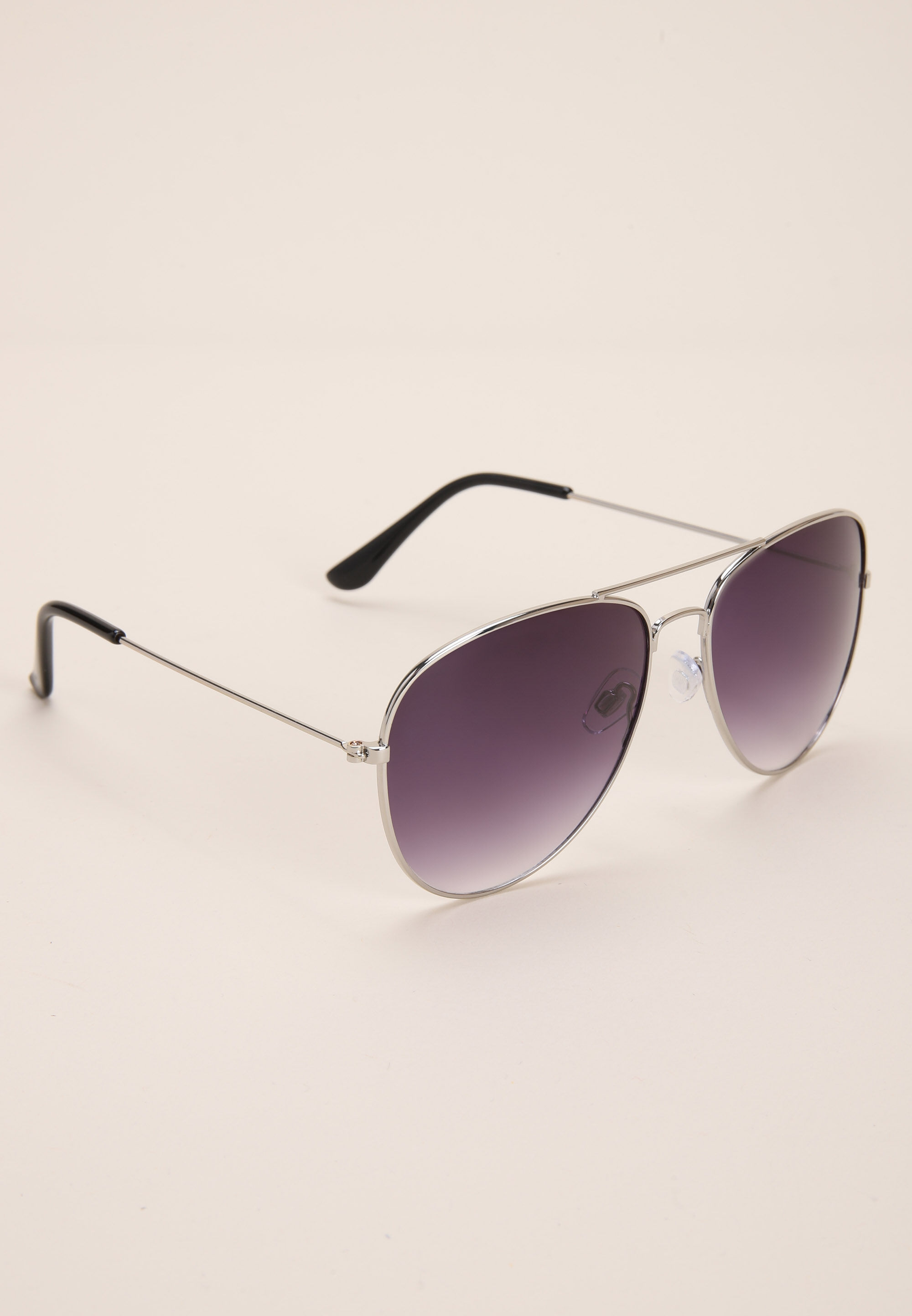 Mens Black Basic Aviator Sunglasses