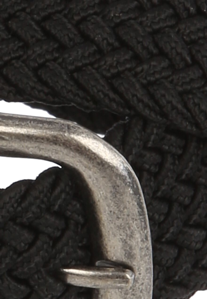 Mens Black Stretch Plait Belt