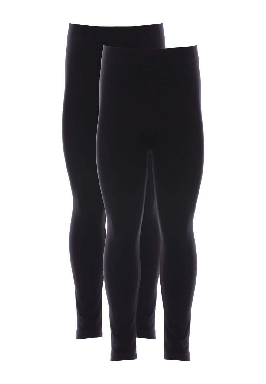 Younger Girl 2pk Black Leggings