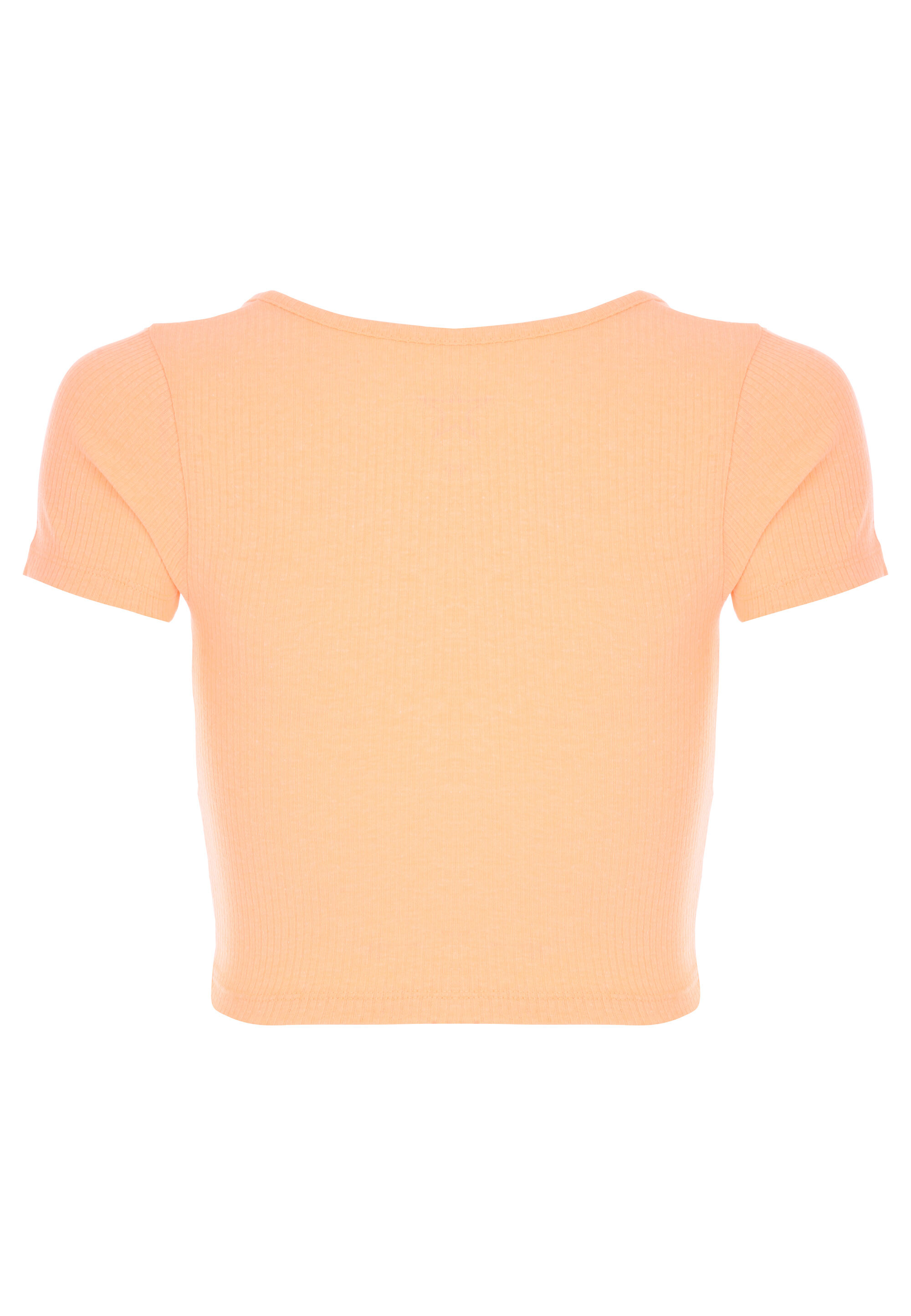 Older Girls Orange Scoop Neck Cropped Top