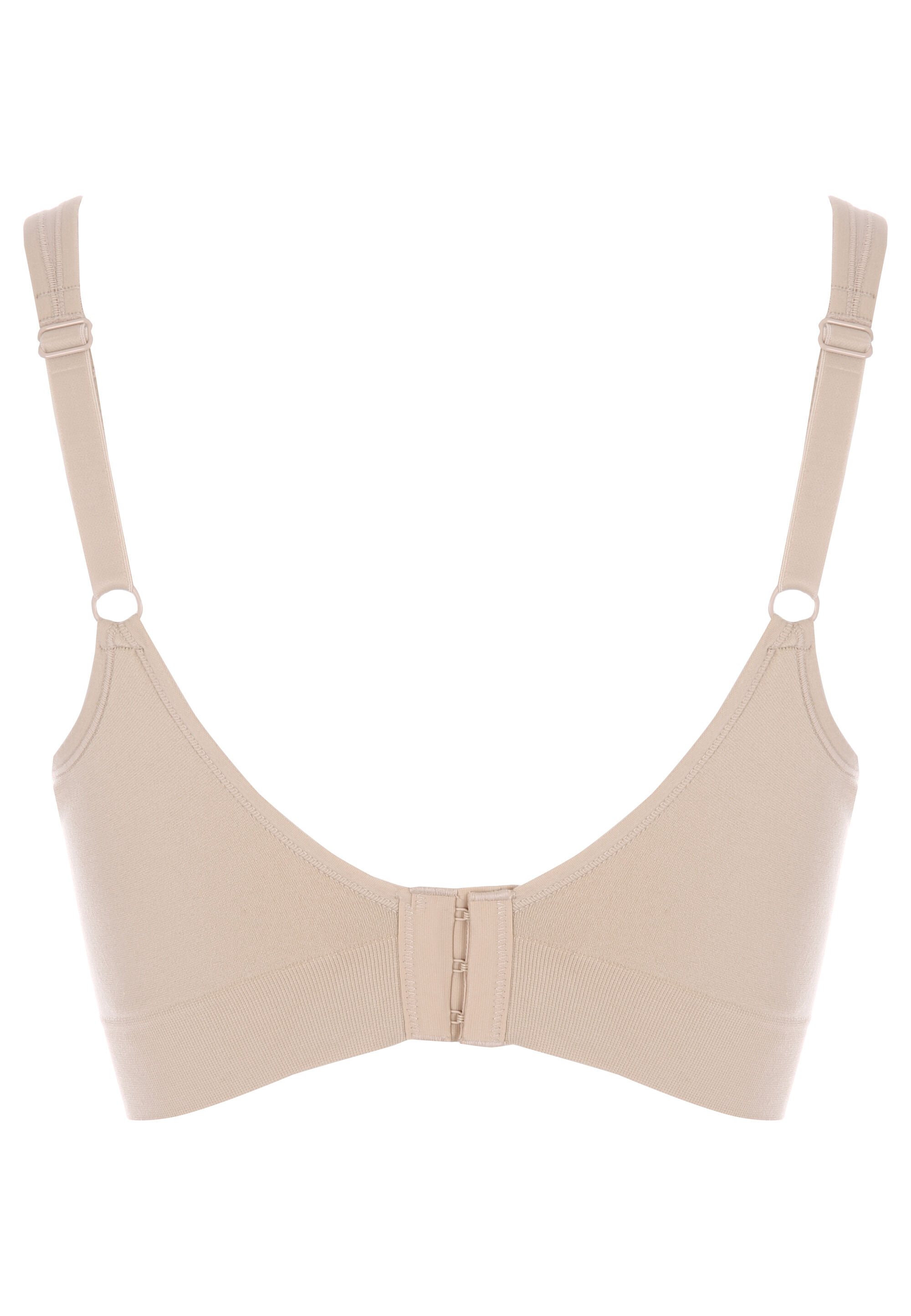 Womens Beige DD+ Seam Free Non Wired Bra