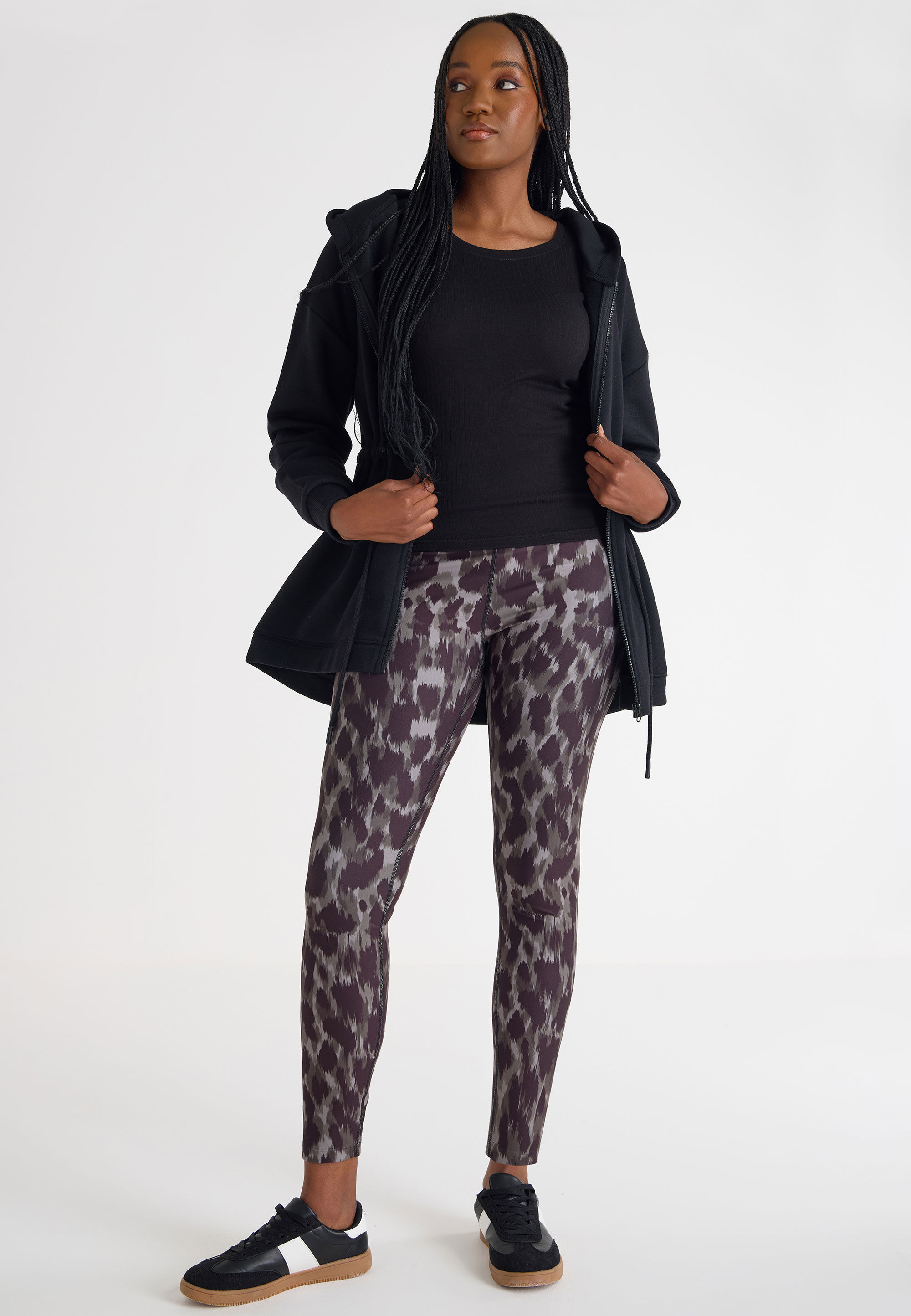 Womens Khaki Animal Print Leggings