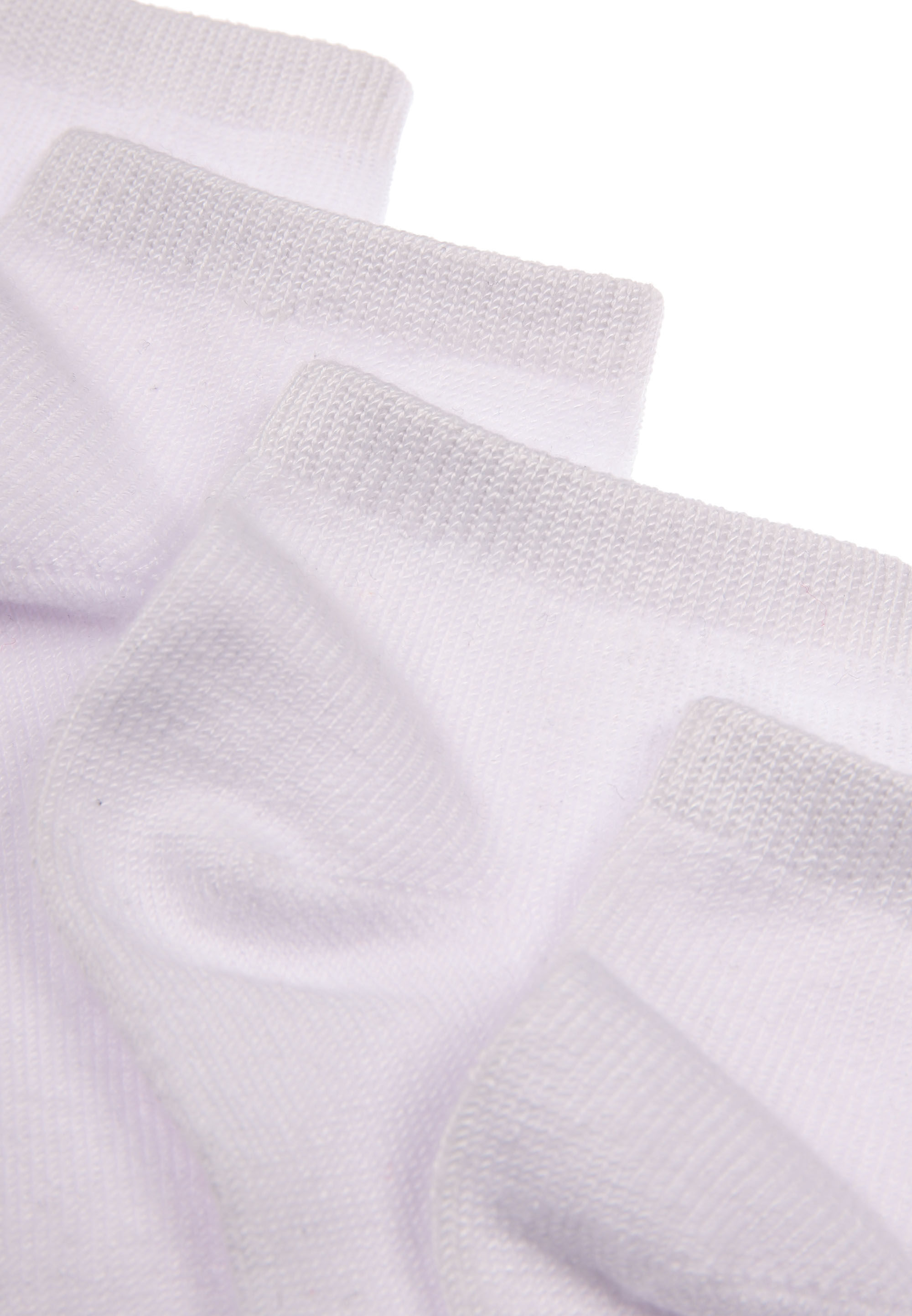 Girls 4pk White Supersoft Trainer Socks