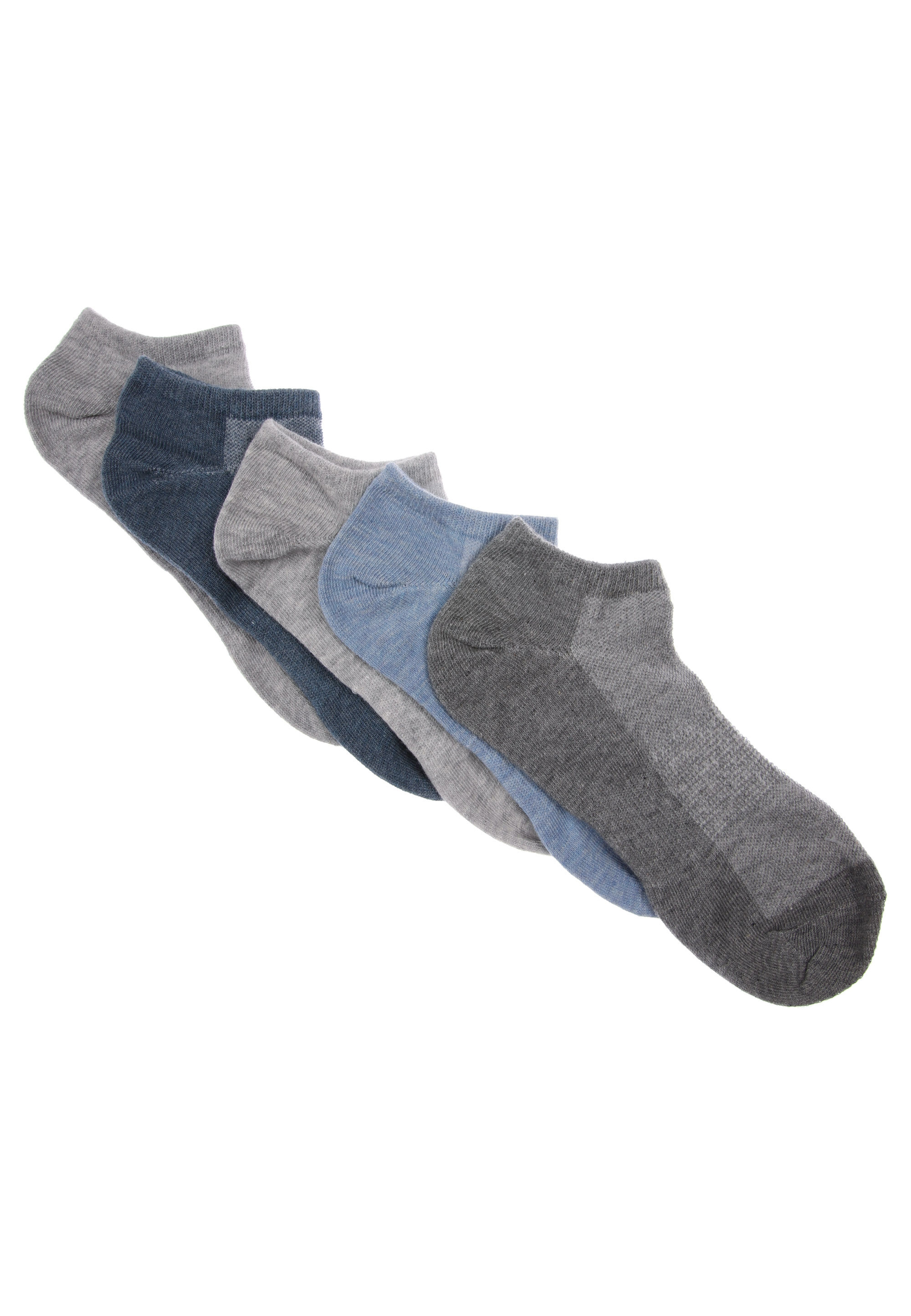 Boys 5pk Blue No Show Trainer Socks