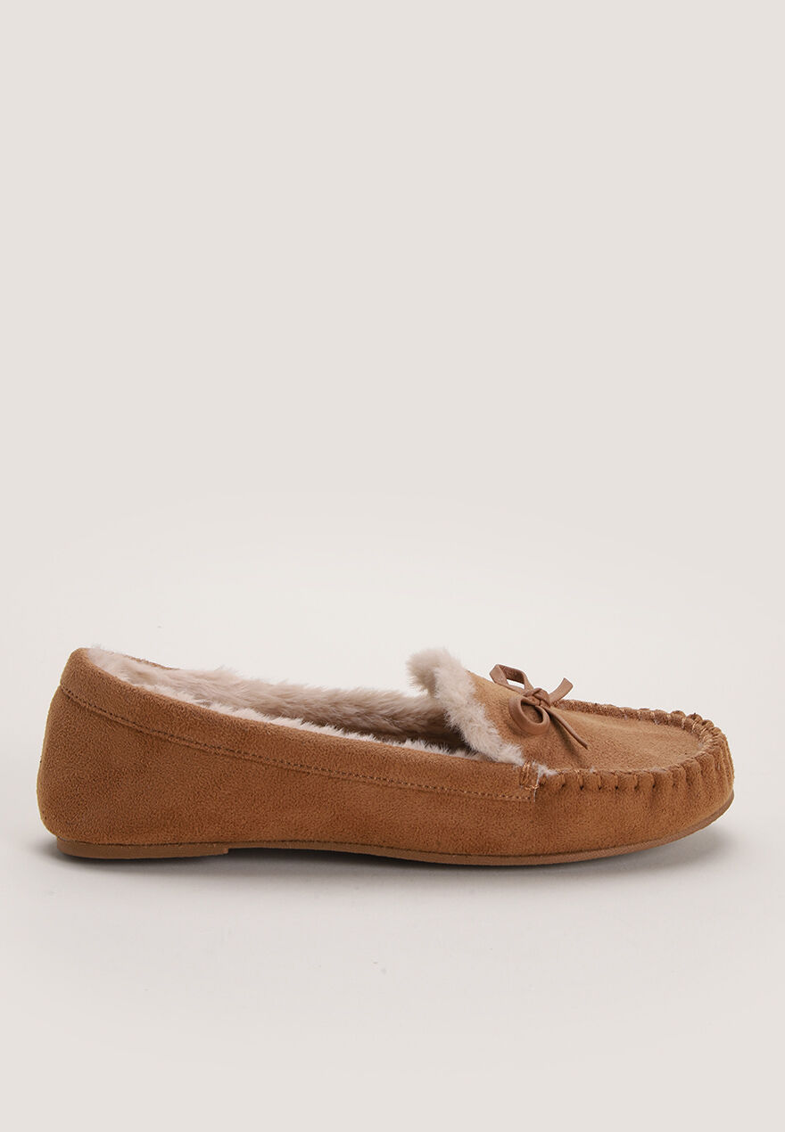 Womens Tan Loafer Slippers