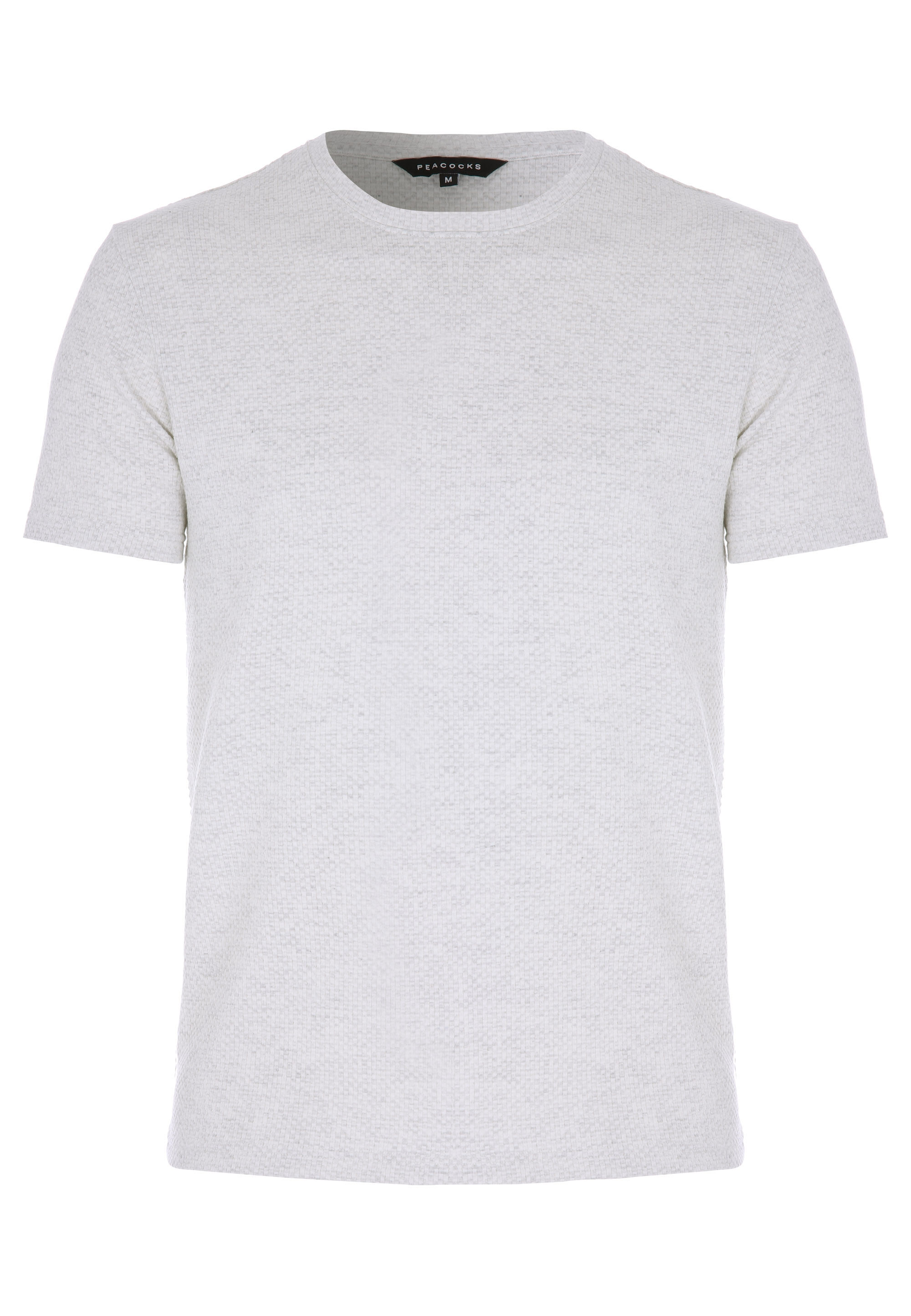 Mens Ecru Textured Soft T-Shirt