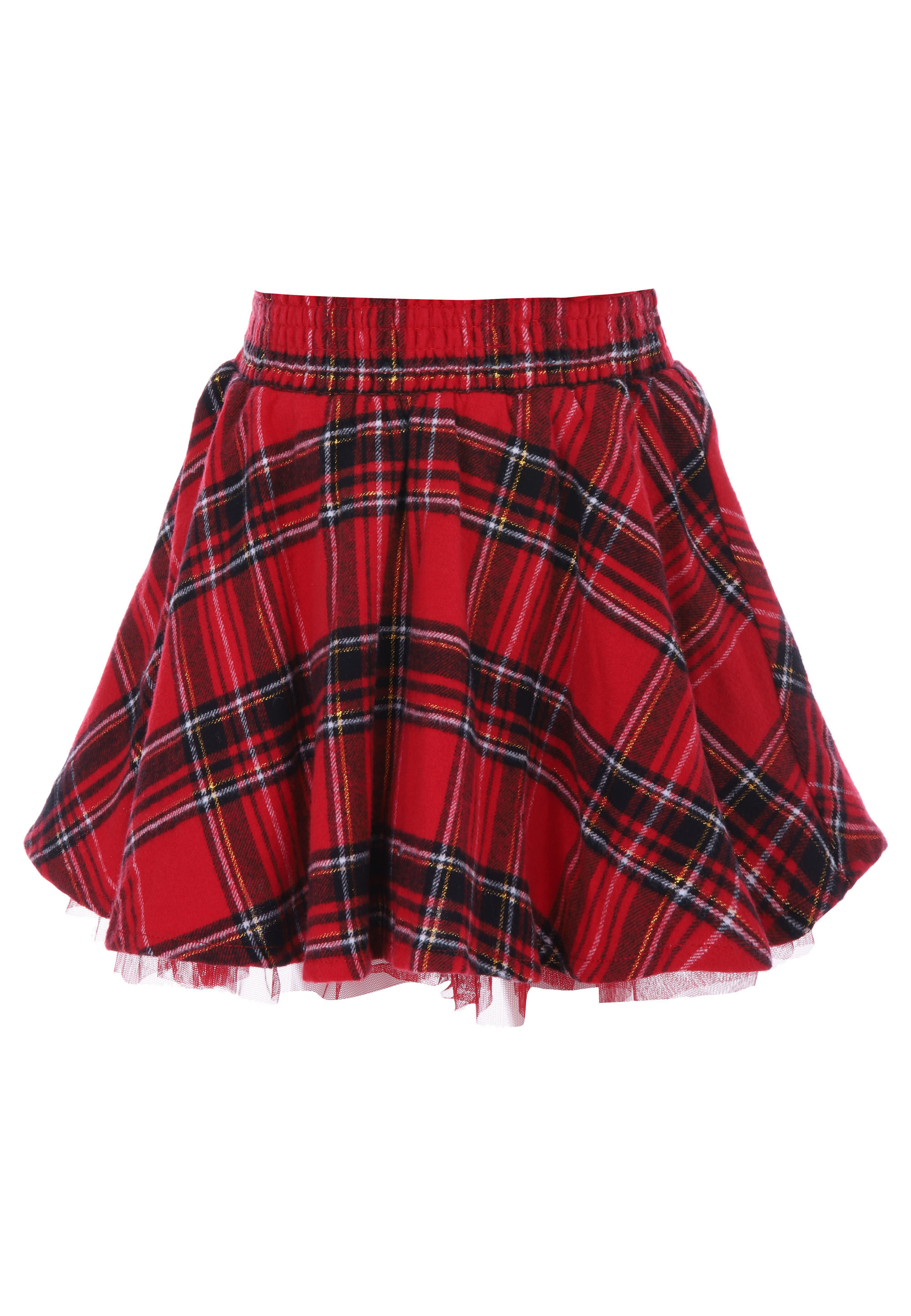 Younger Girls Red Check Skirt