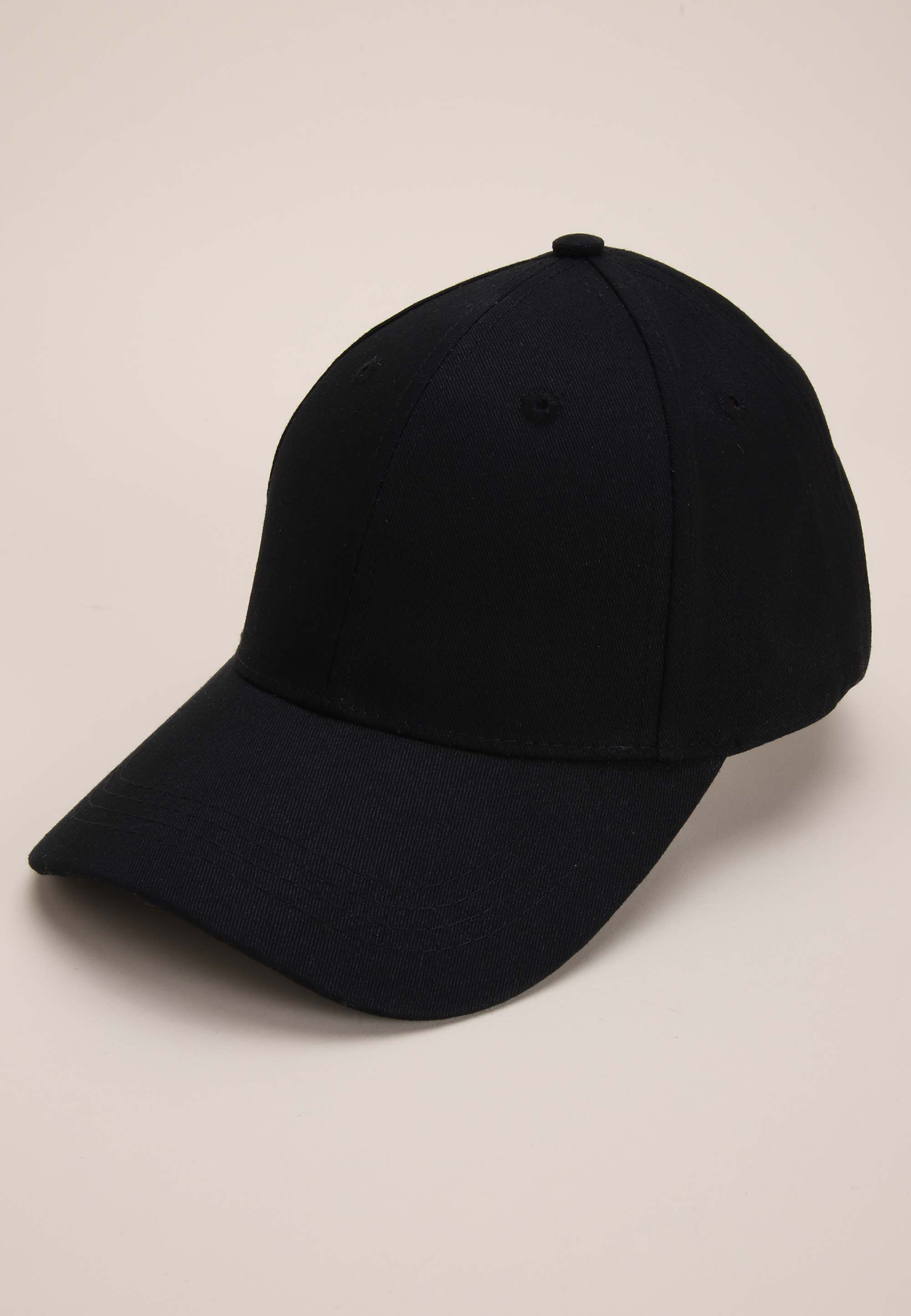 Womens Black Plain Baseball Cap