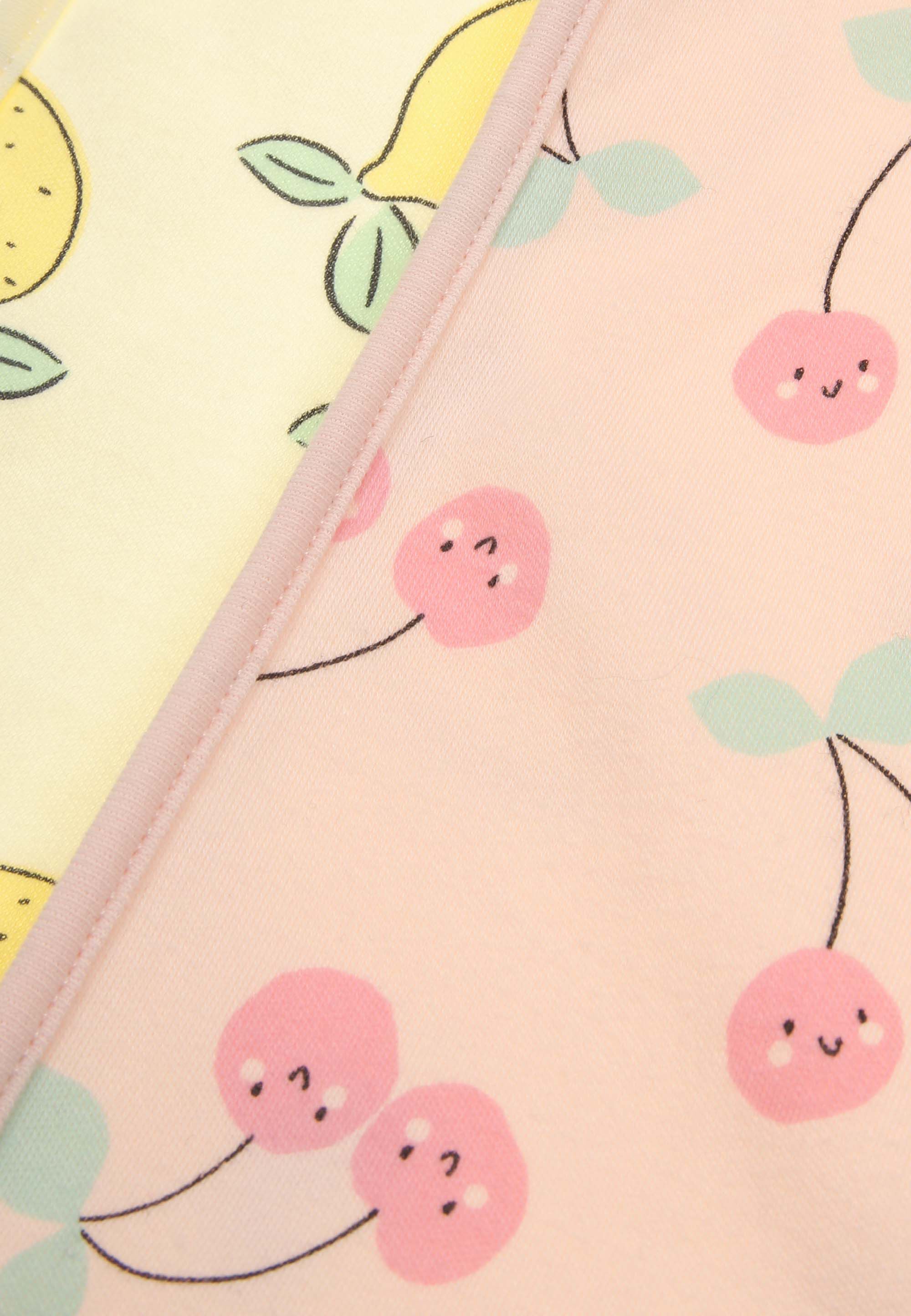 Baby 2pk Pink & Yellow Fruit Popover Bibs