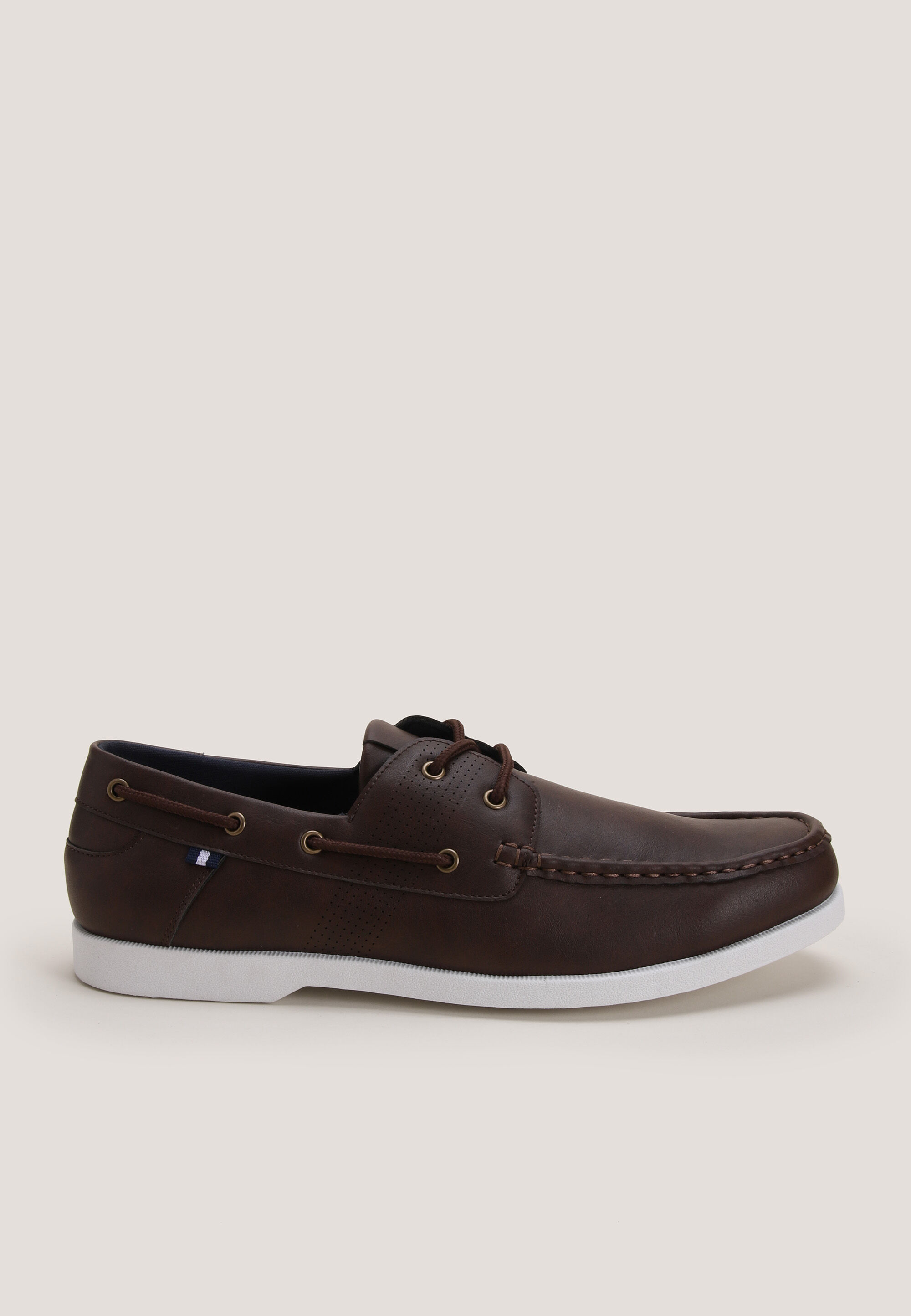 Mens Brown Lace Up Deck Shoes