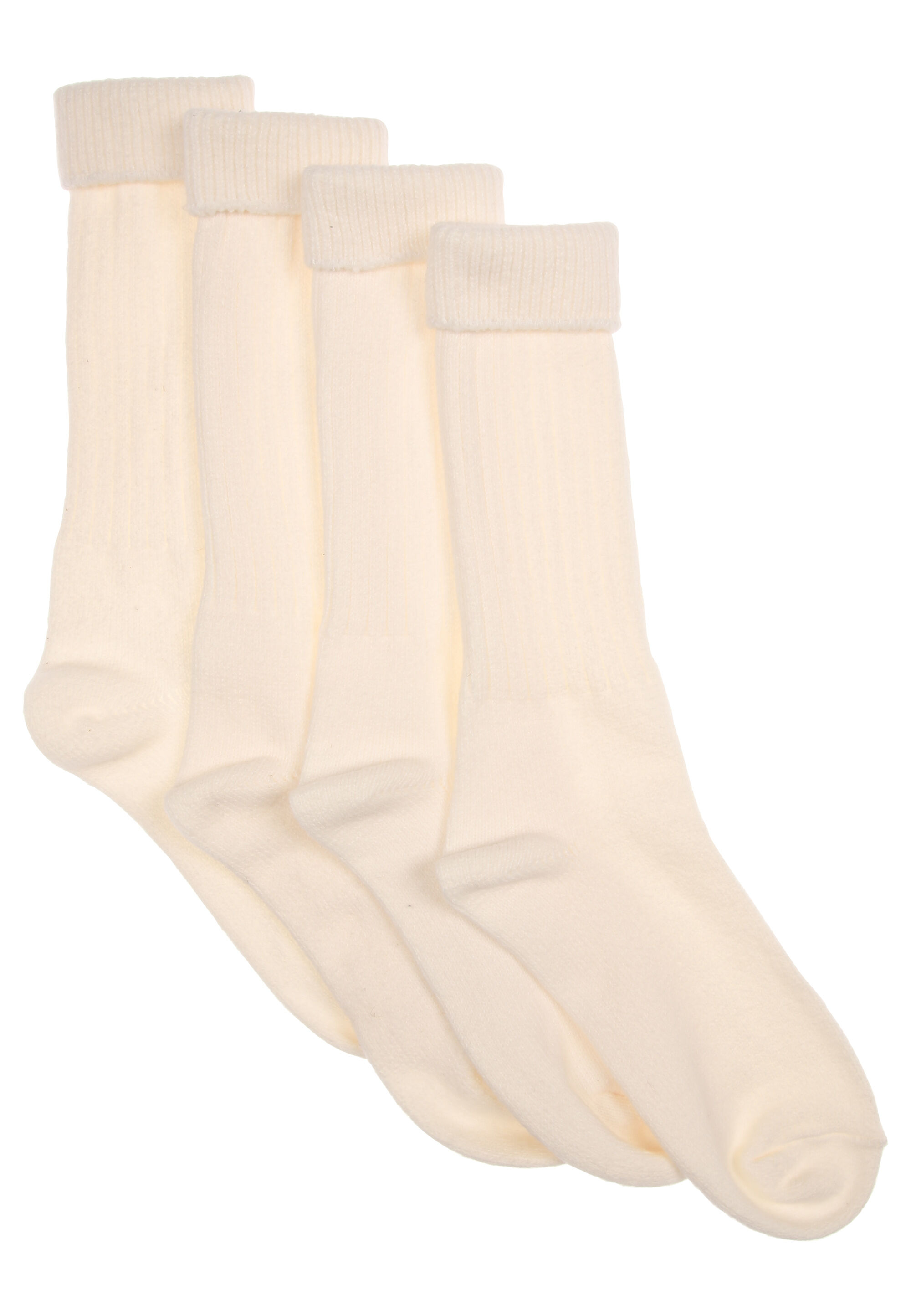 Womens 2pk Cream Soft Cosy Socks