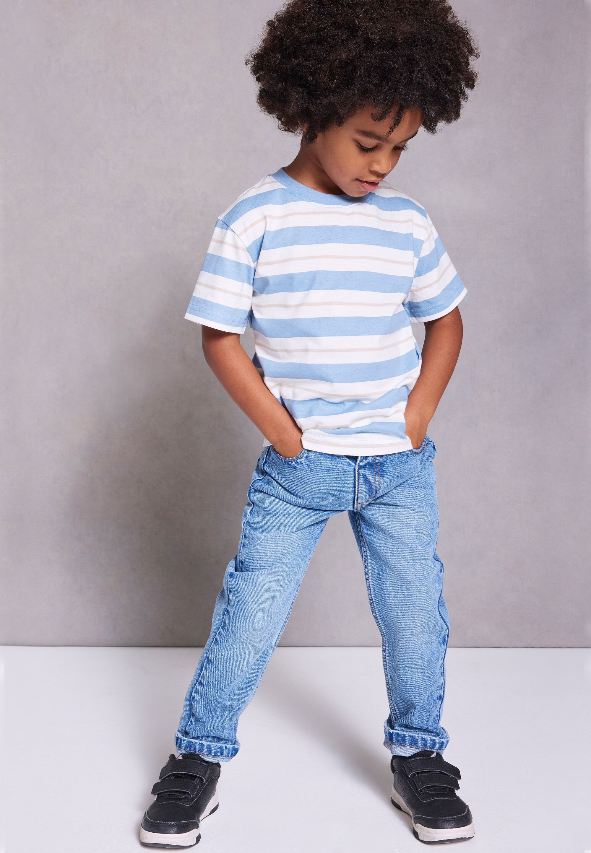 Younger Boys Blue Denim Tapered Jeans