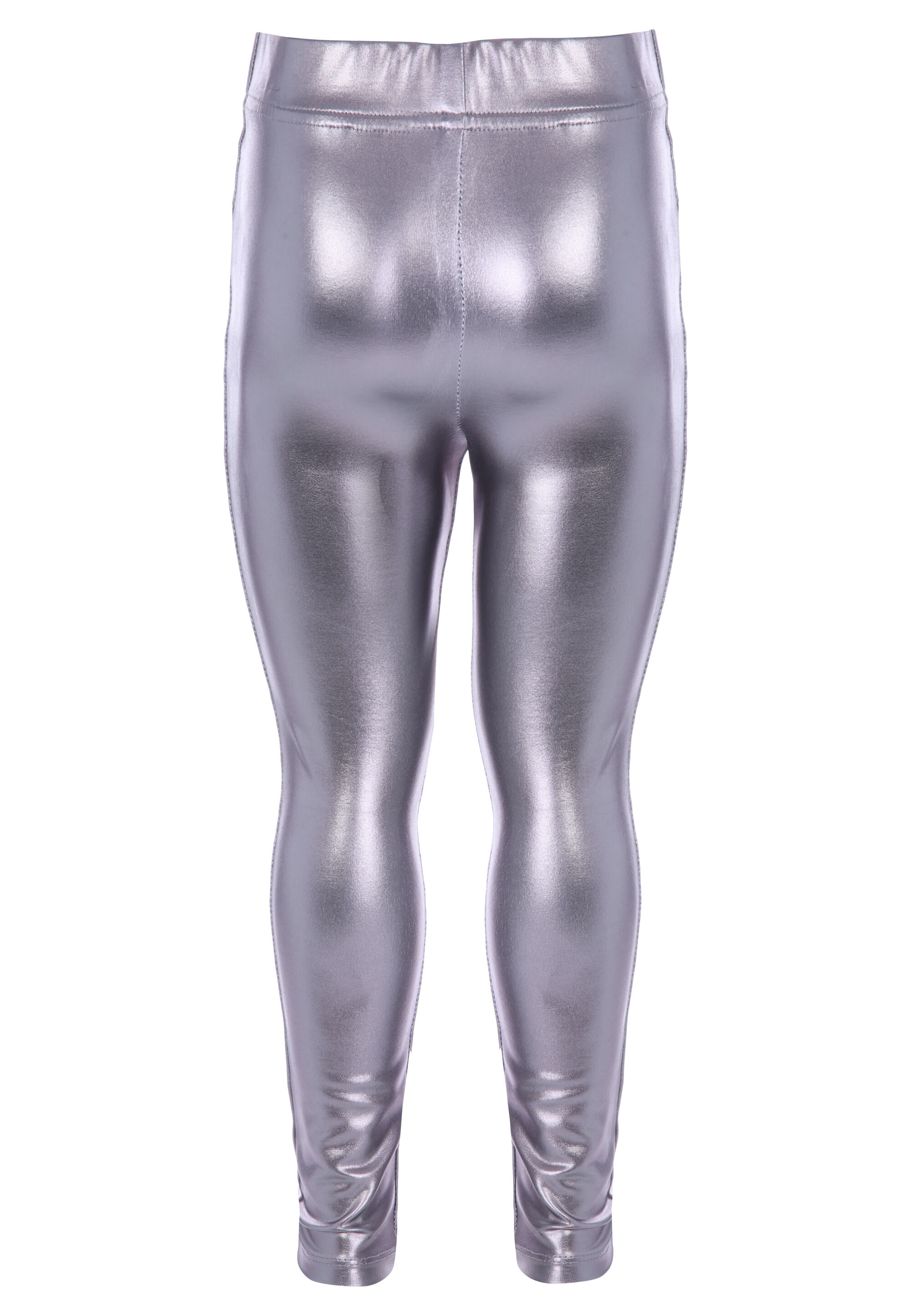 Younger Girls Silver Disco Shine Leggings