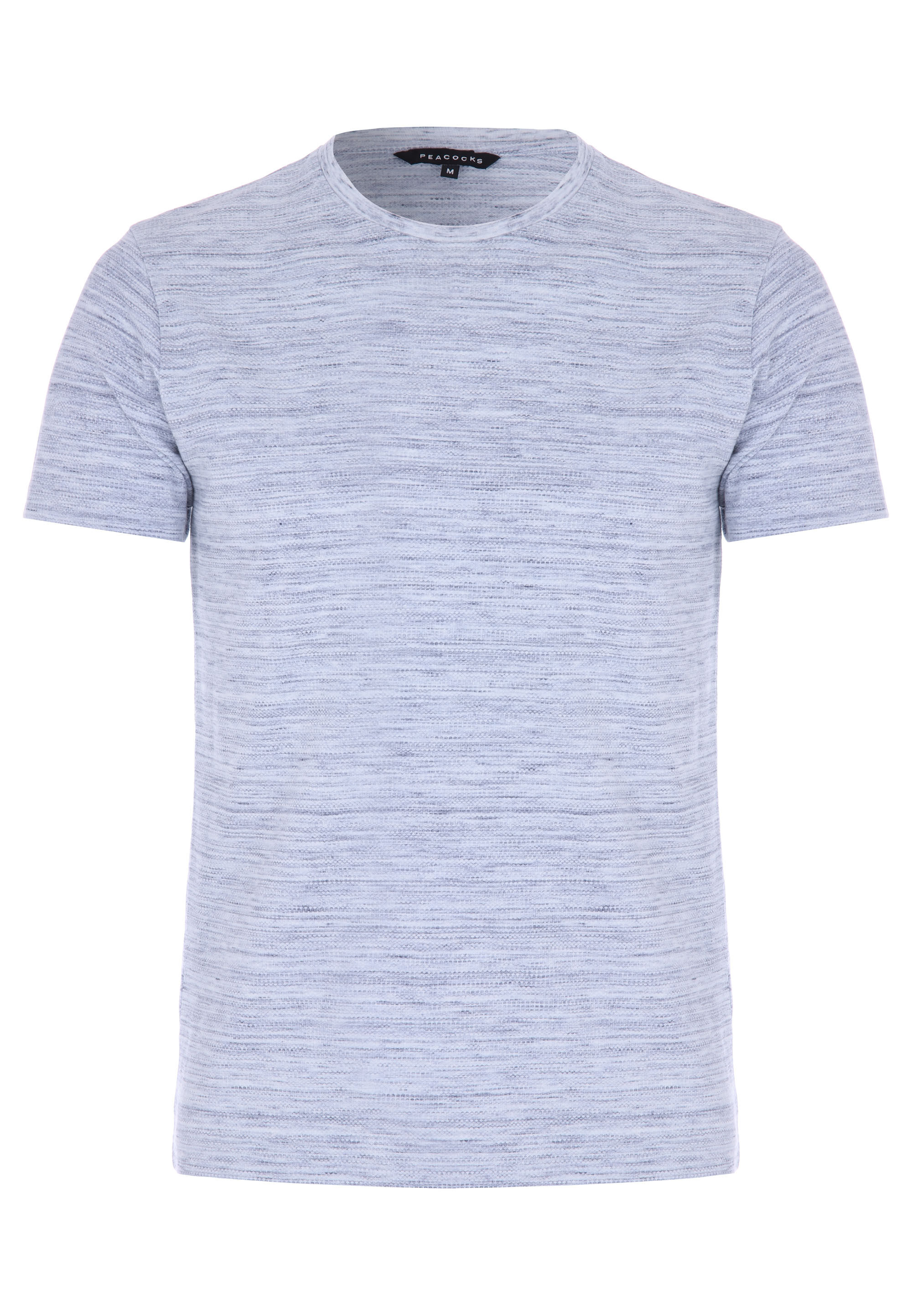 Mens Blue Space Dye Short Sleeve T-Shirt