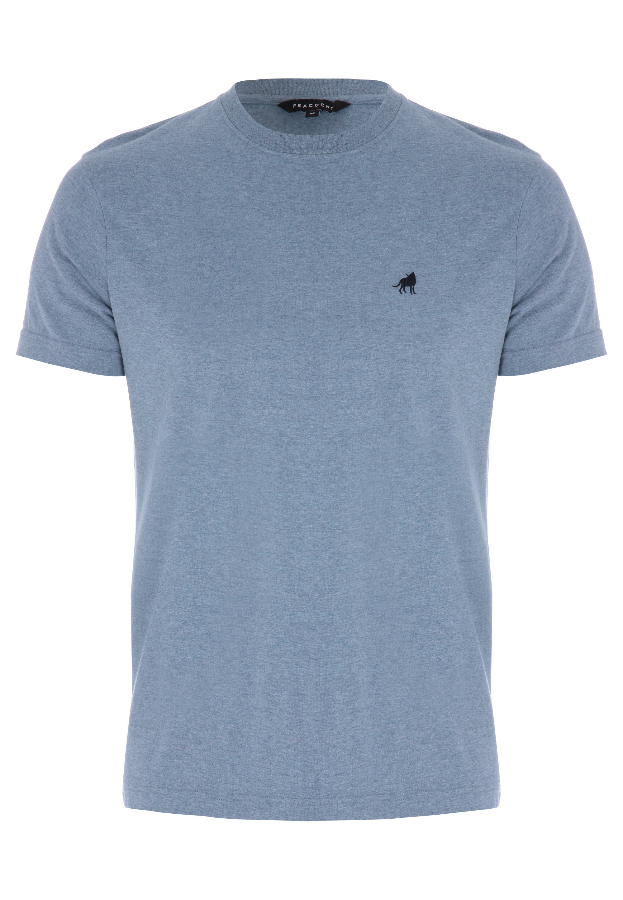 Mens Mid Blue Plain Grindle T-Shirt