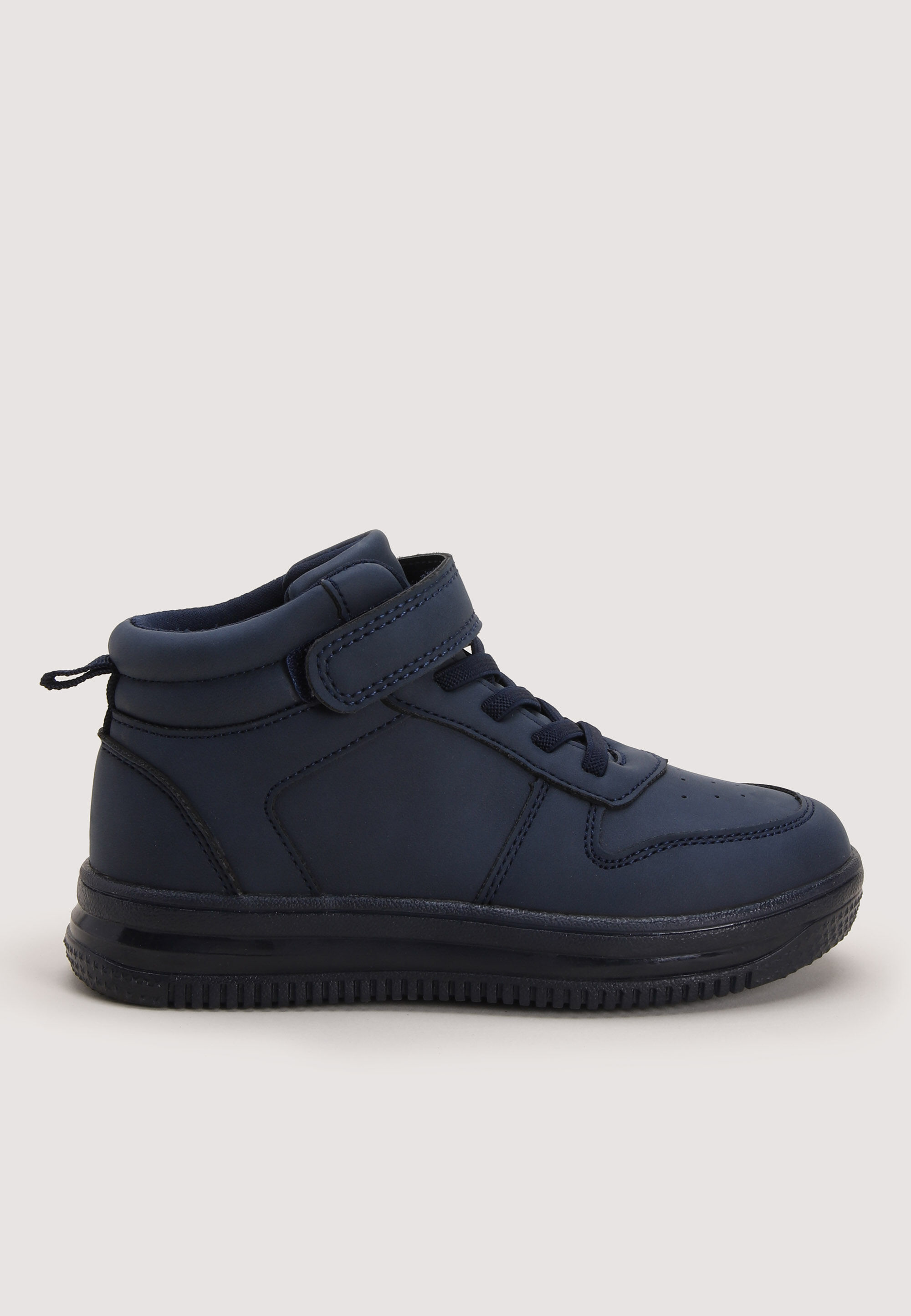 Younger Boys Navy High Top Light Up Trainers