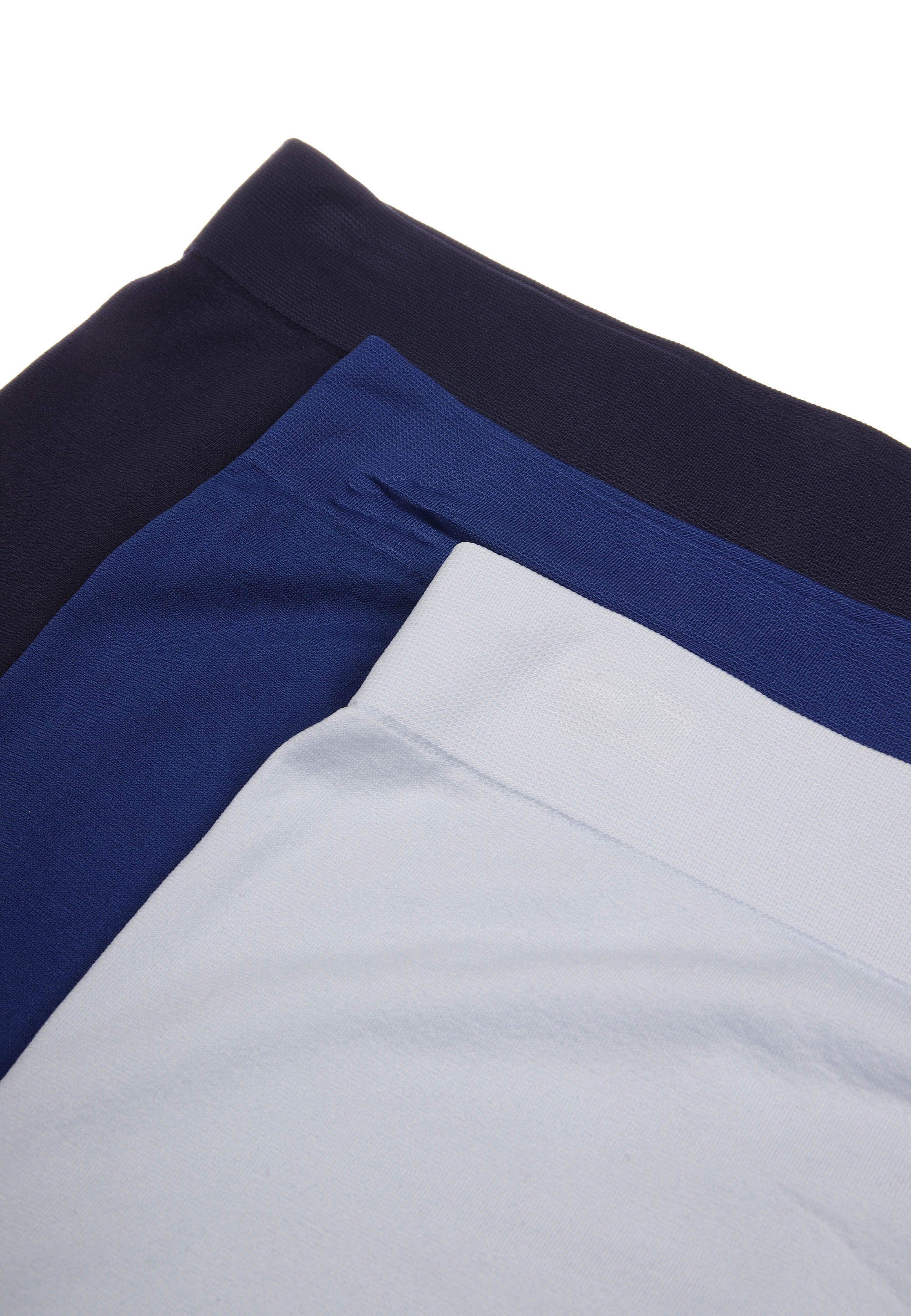 Mens 3pk Blue Seamfree Trunks
