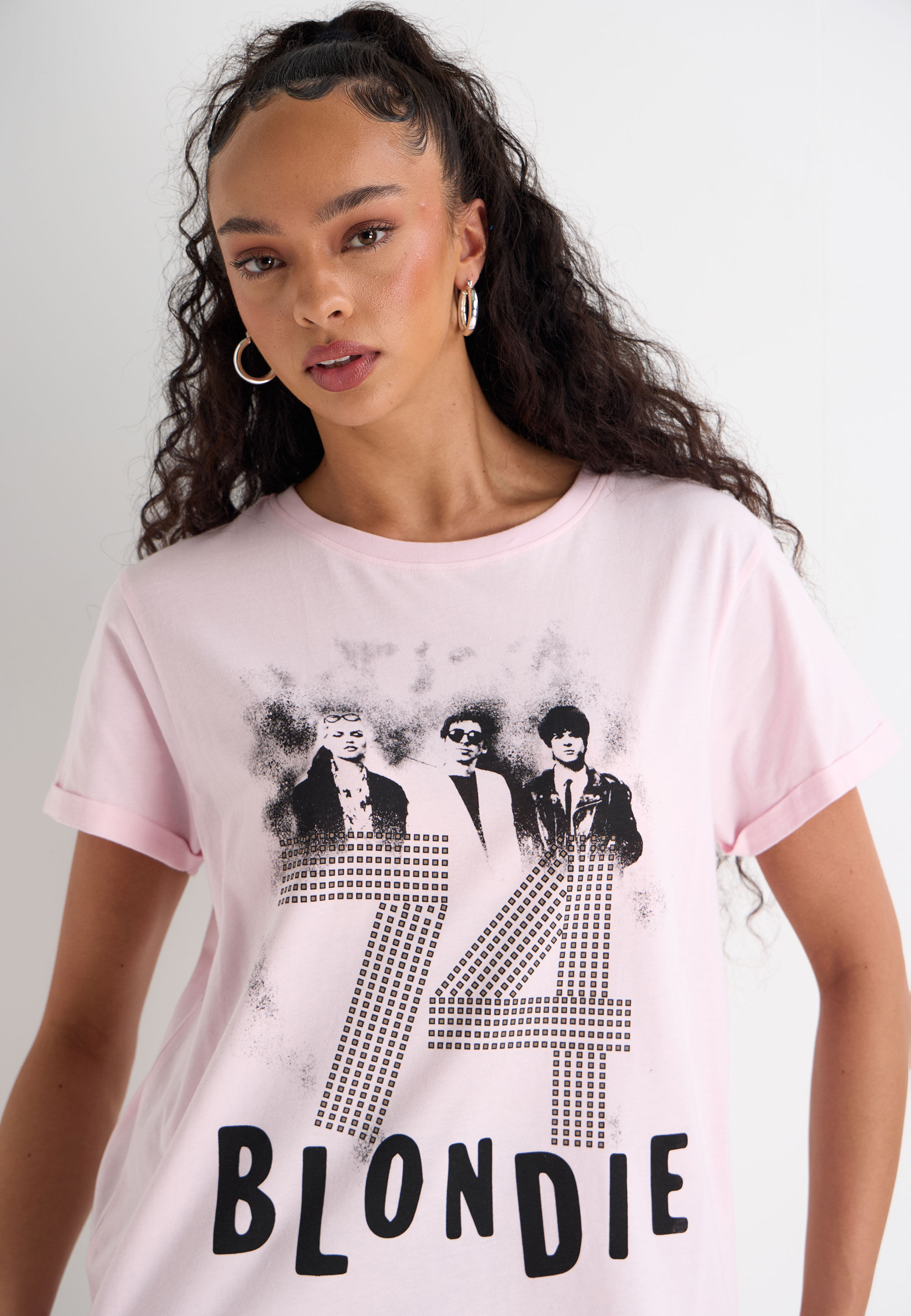 Womens Pink Blondie 74 Short Sleeve Graphic T-Shirt