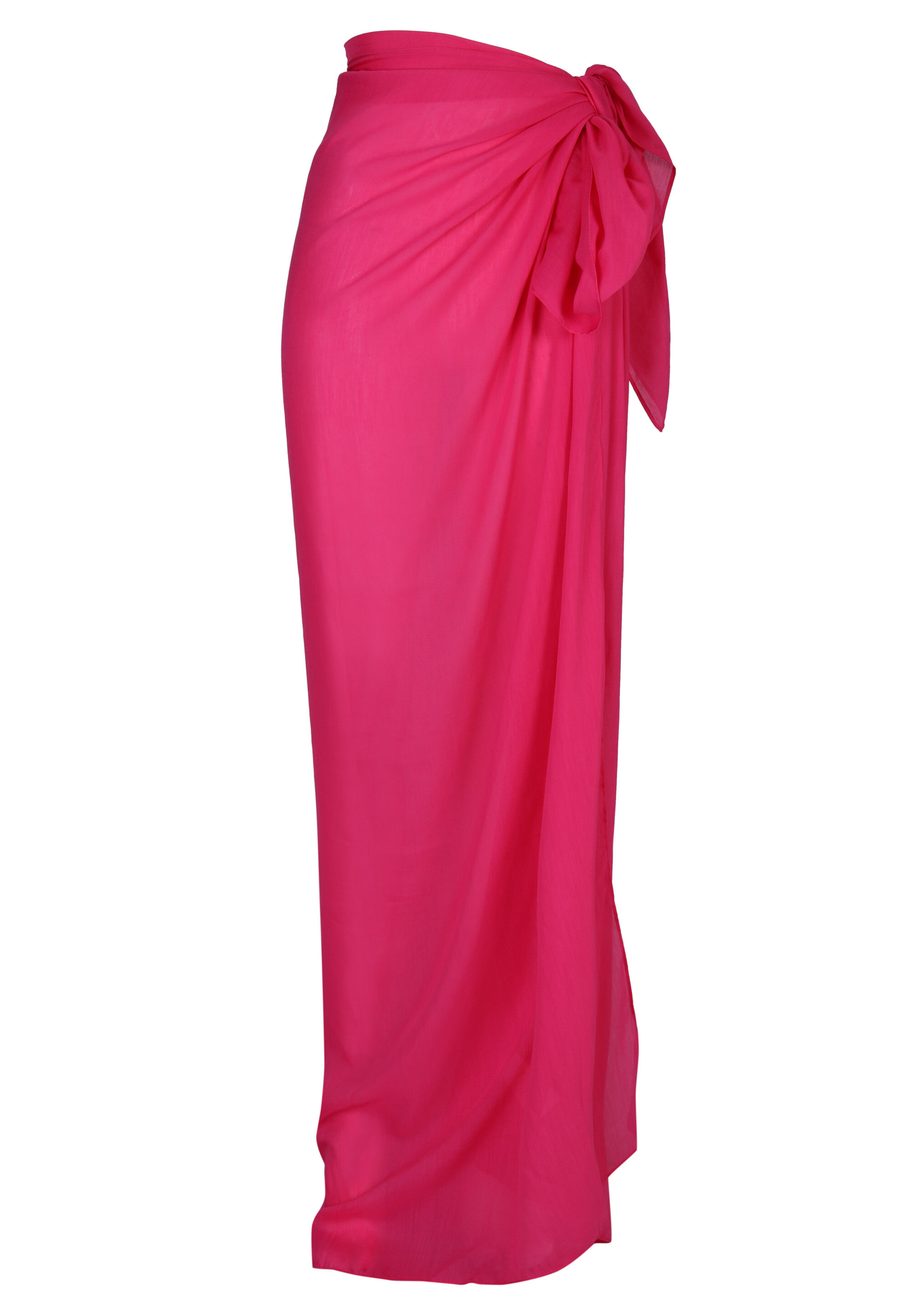 Womens Pink Plain Sarong