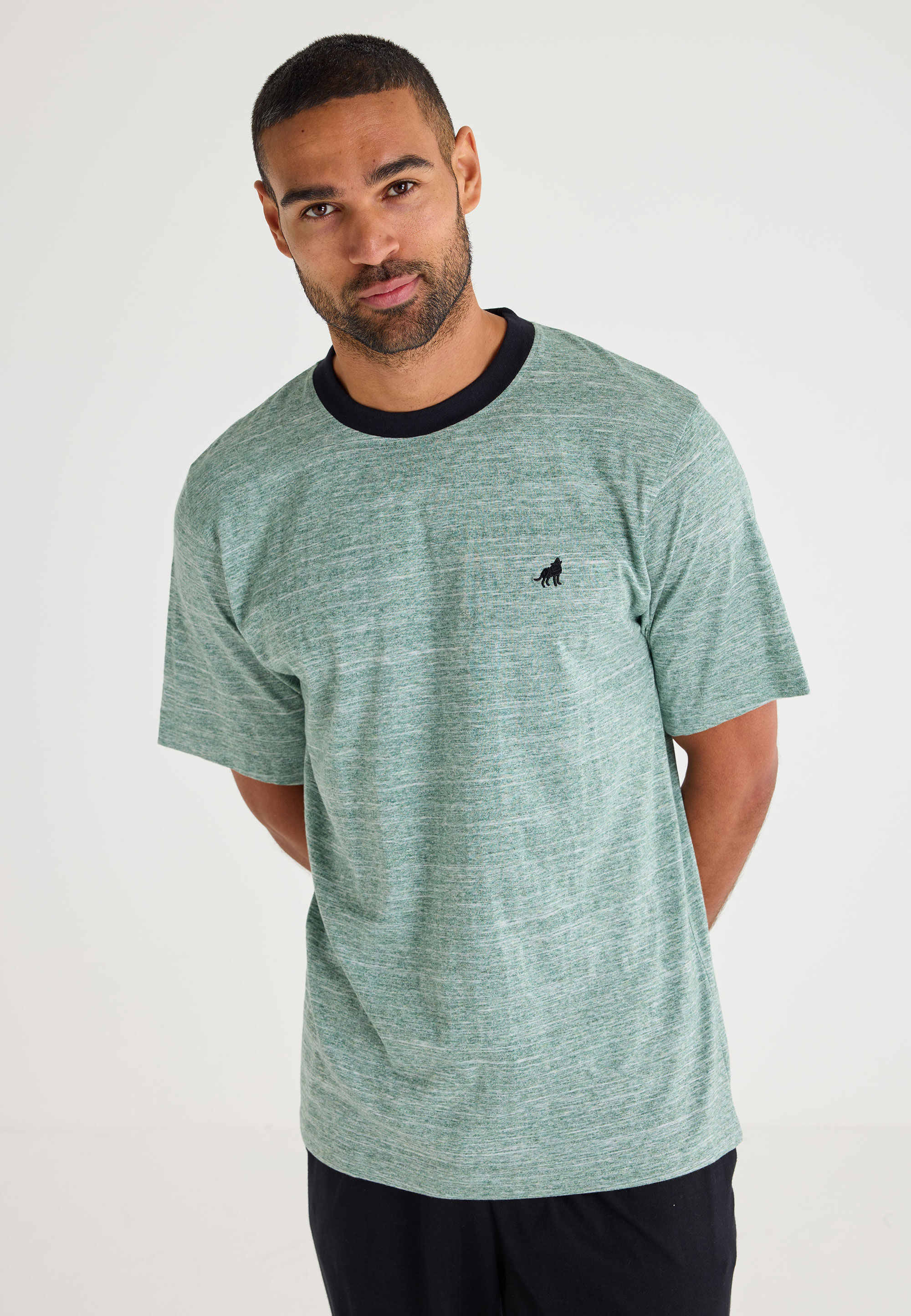 Mens Green Jersey Pyjama Set