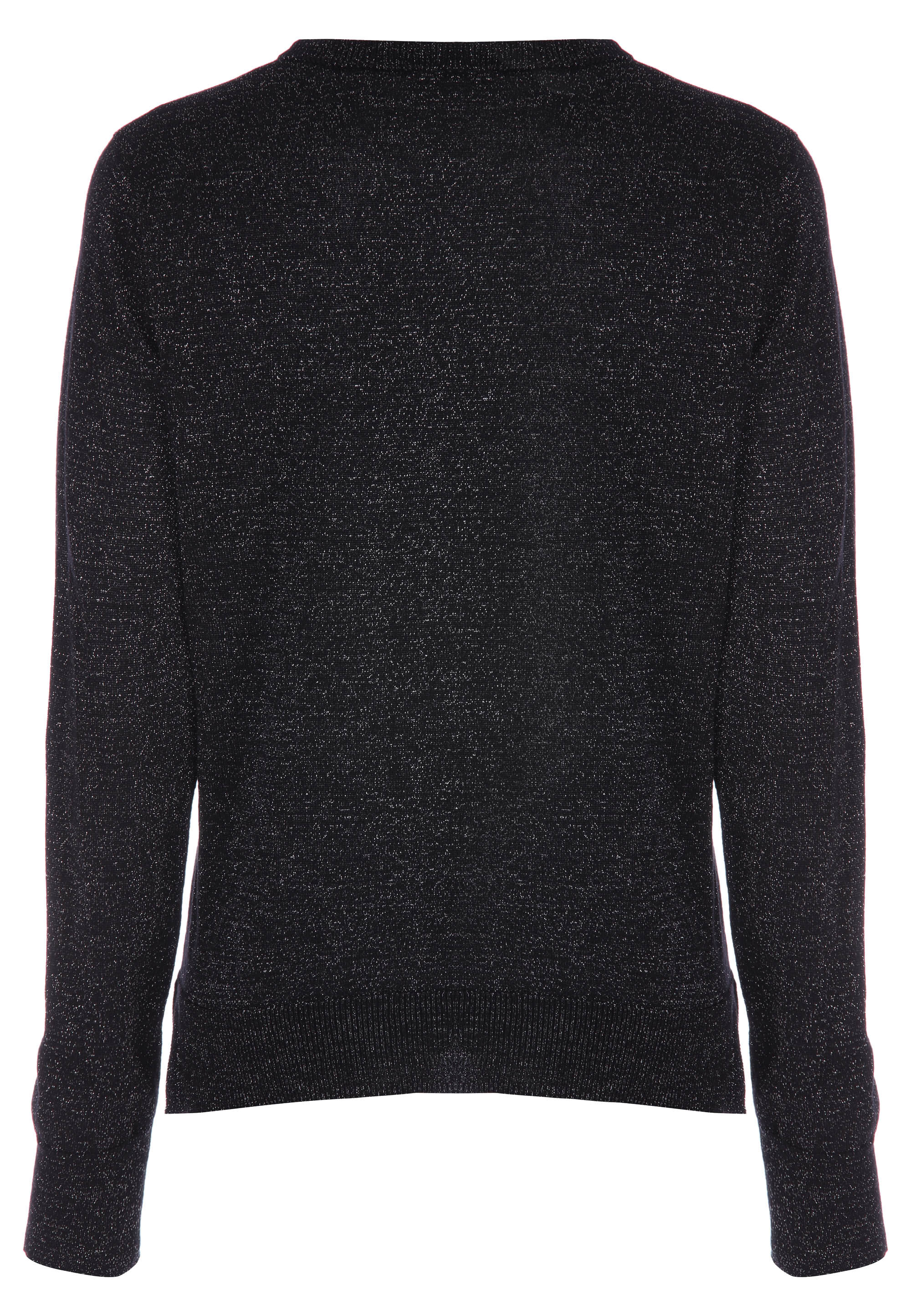 Womens Silver Lurex Crew Neck Jumper