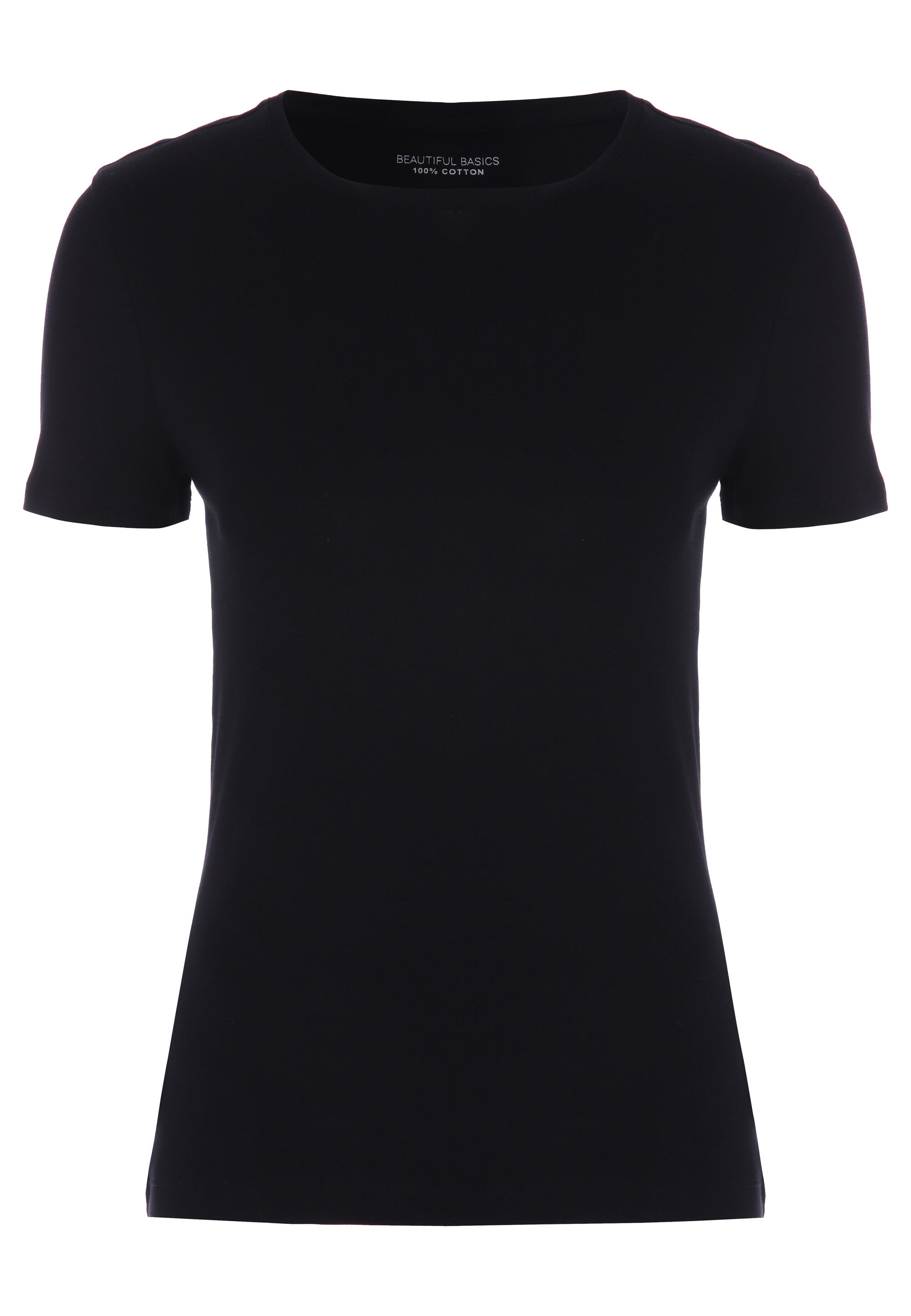 Womens Black Crew Neck Top