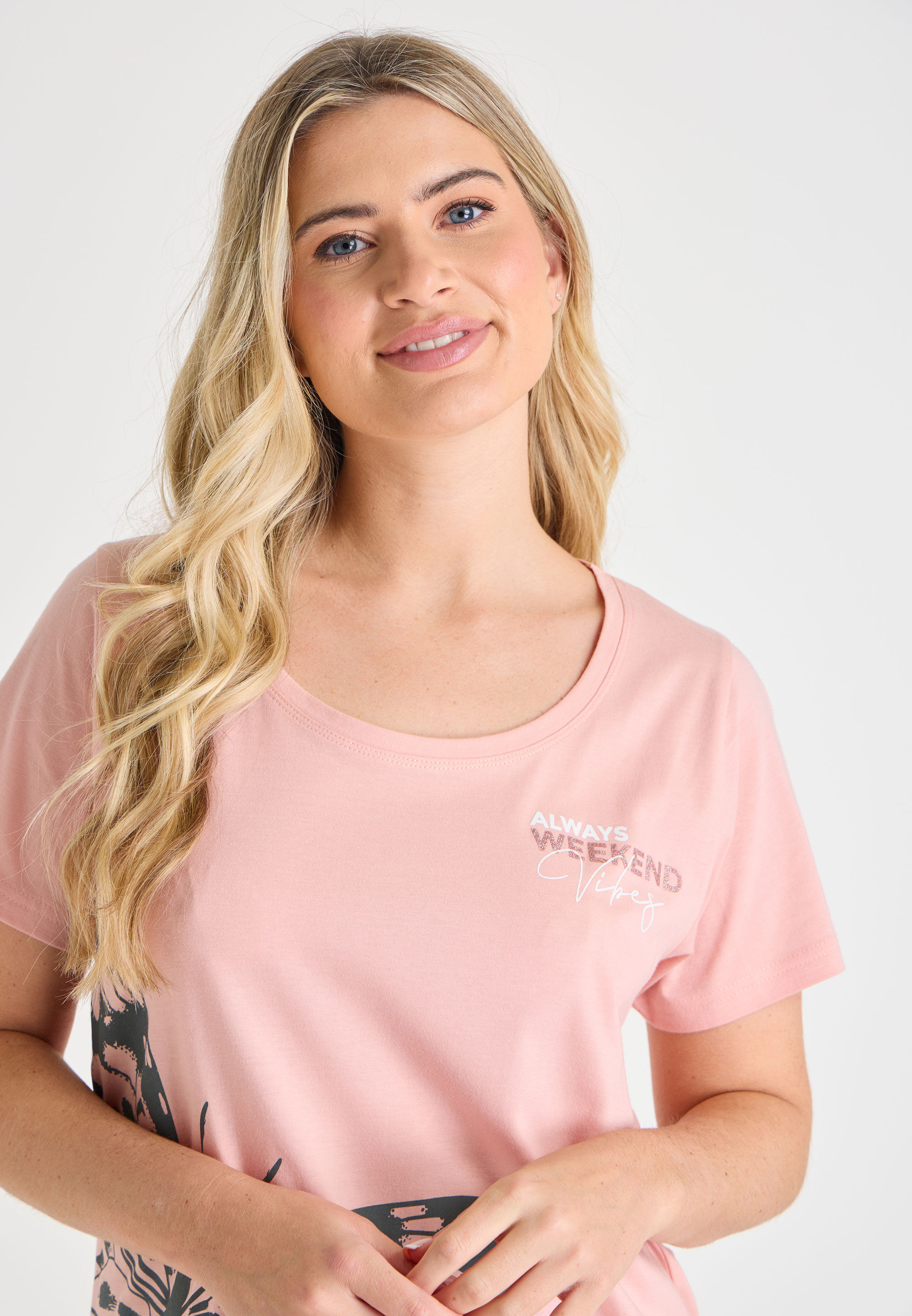Womens Pink Butterfly Print Nightdress