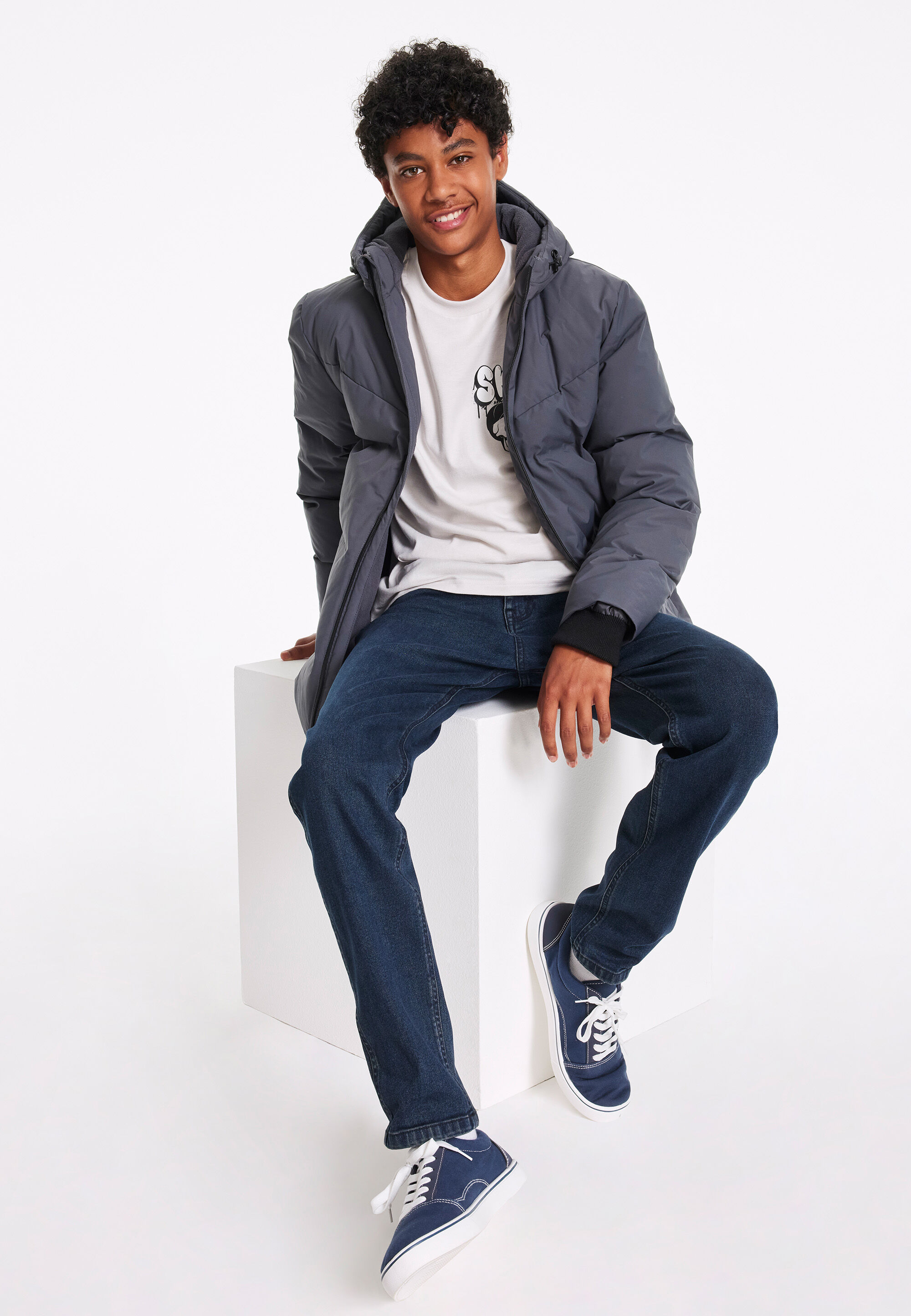 Older Boys Dark Blue Straight Leg Jeans