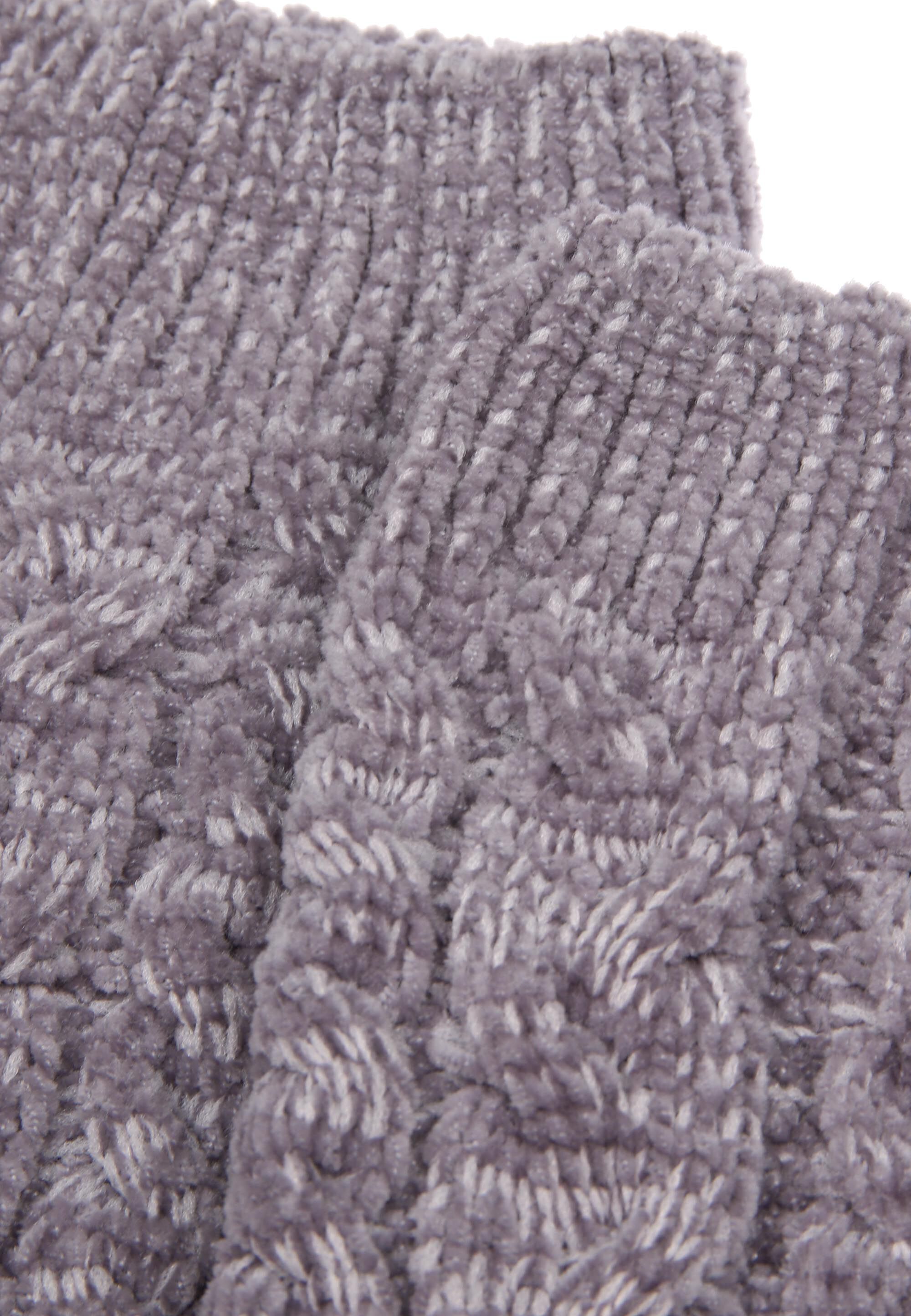 Womens 1pk Grey Cable Socks