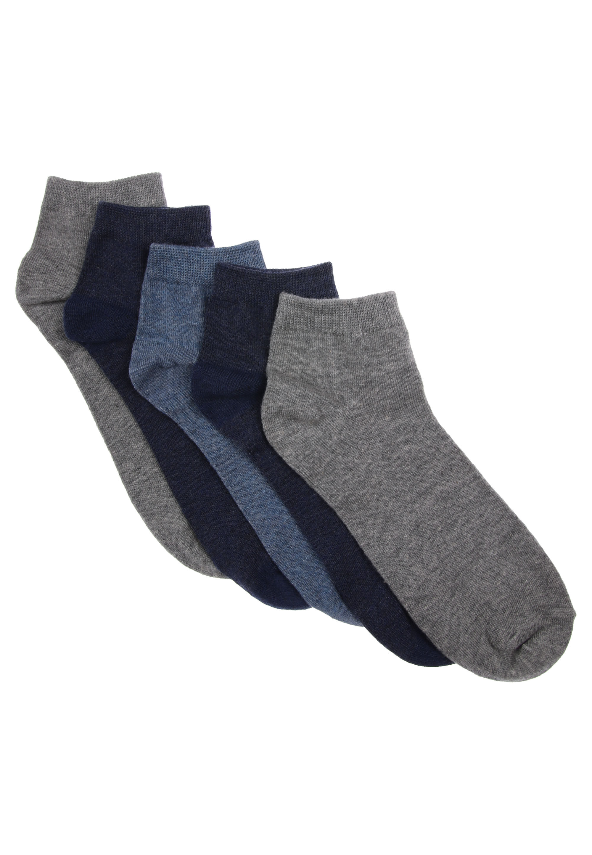 Mens 5pk Blue Trainer Socks