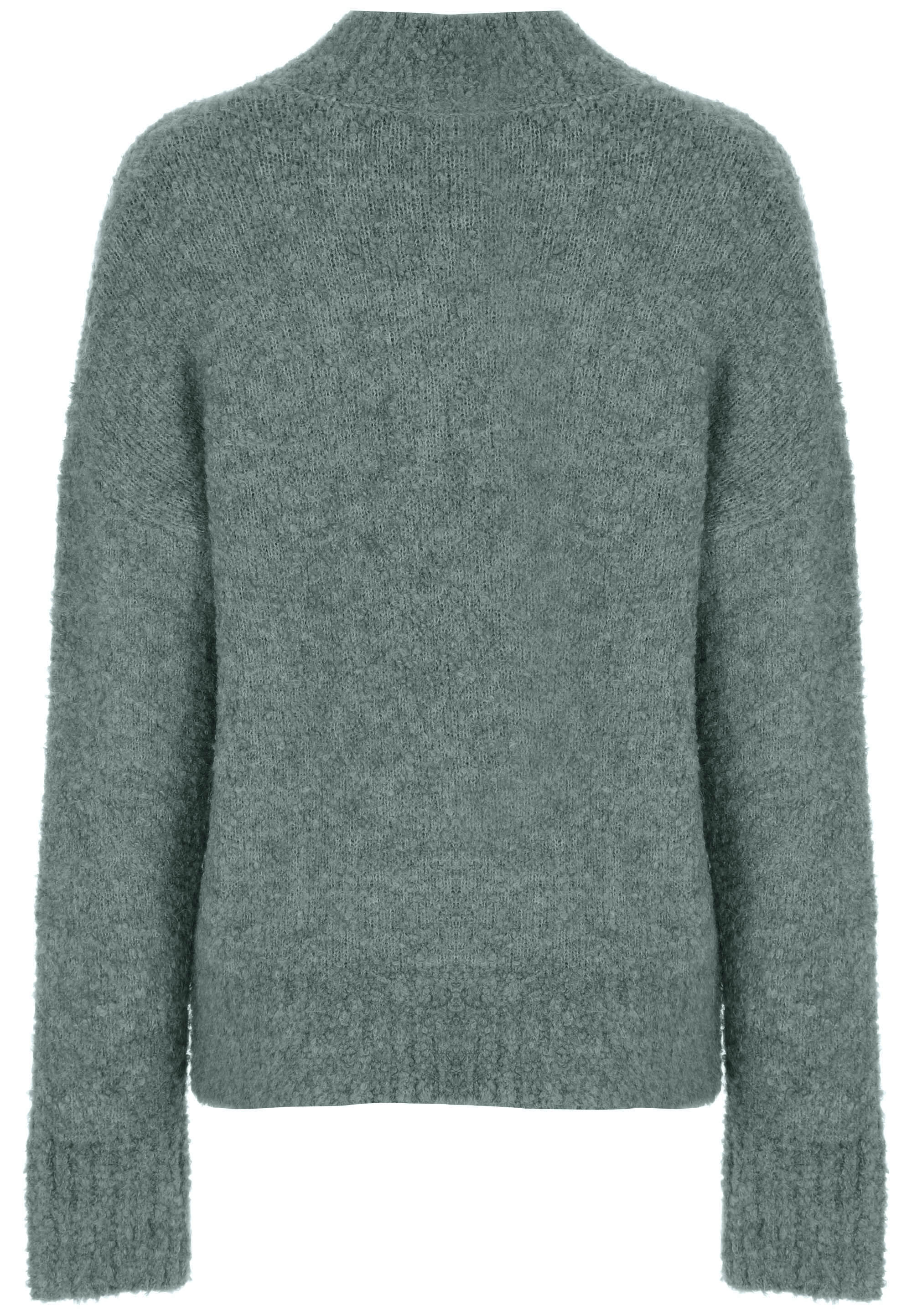 Womens Green Boucle Knitted Jumper