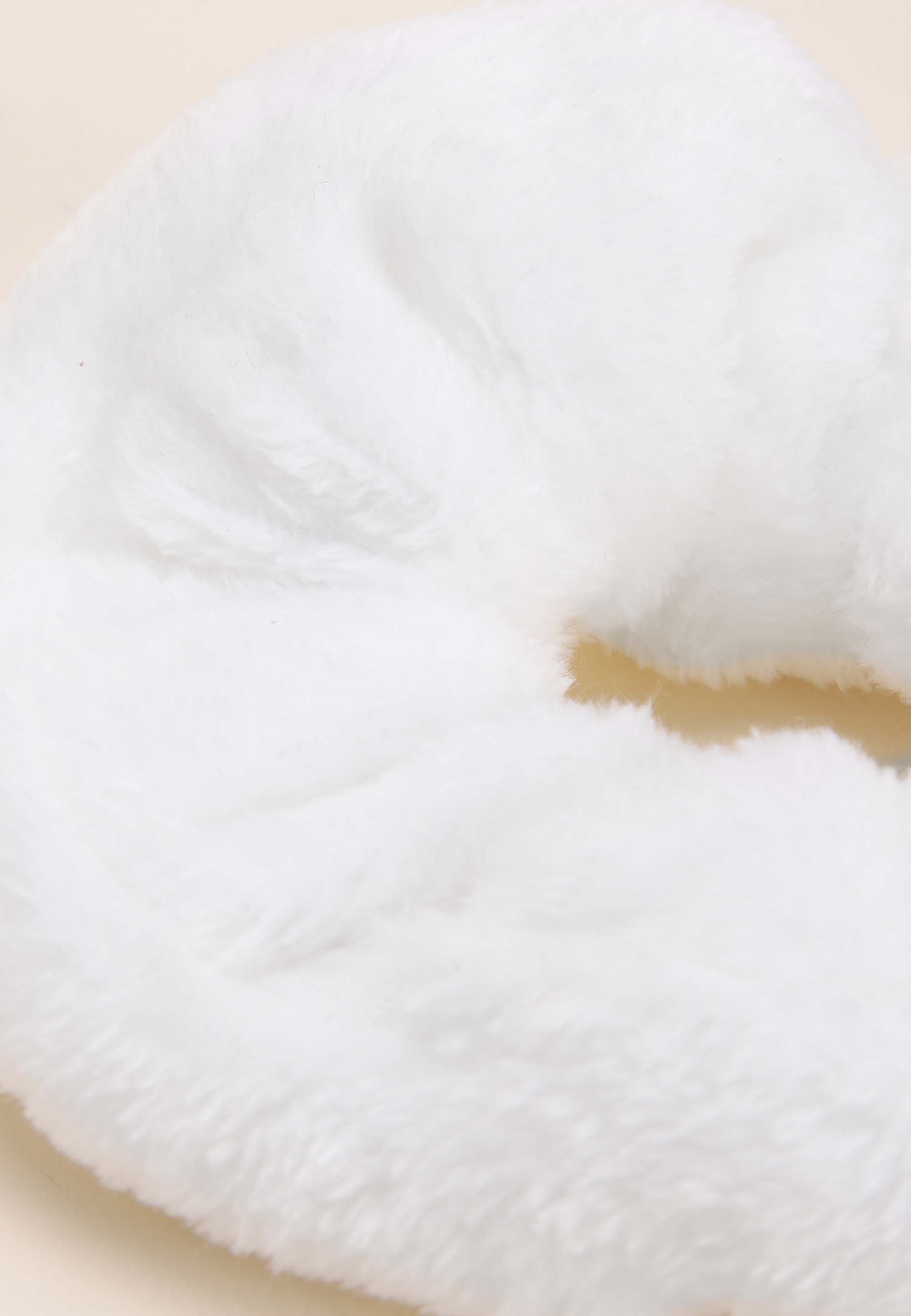 Womens White Towelling Scrunchy