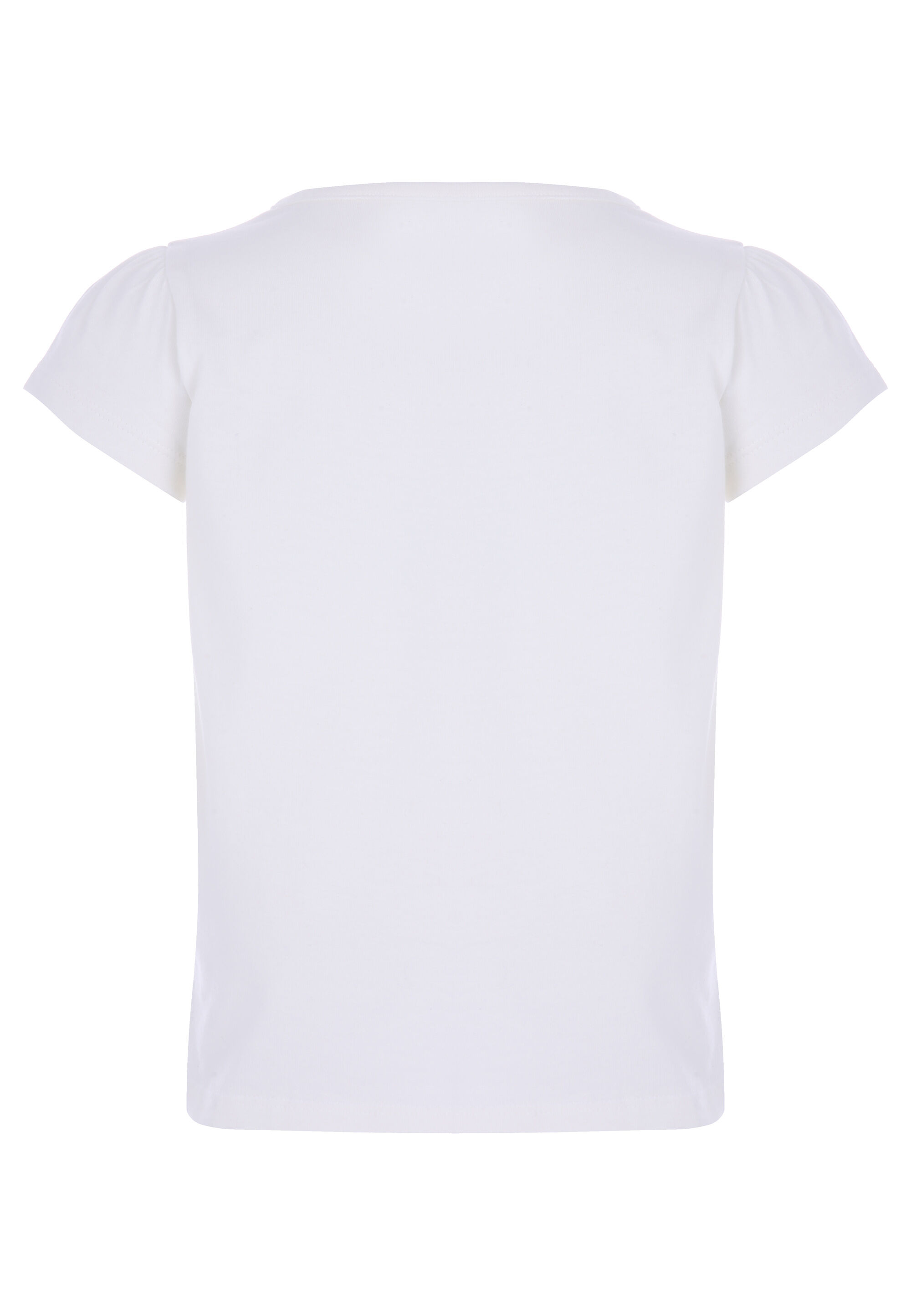 Younger Girls Cream & Pink Bow Print T-Shirt