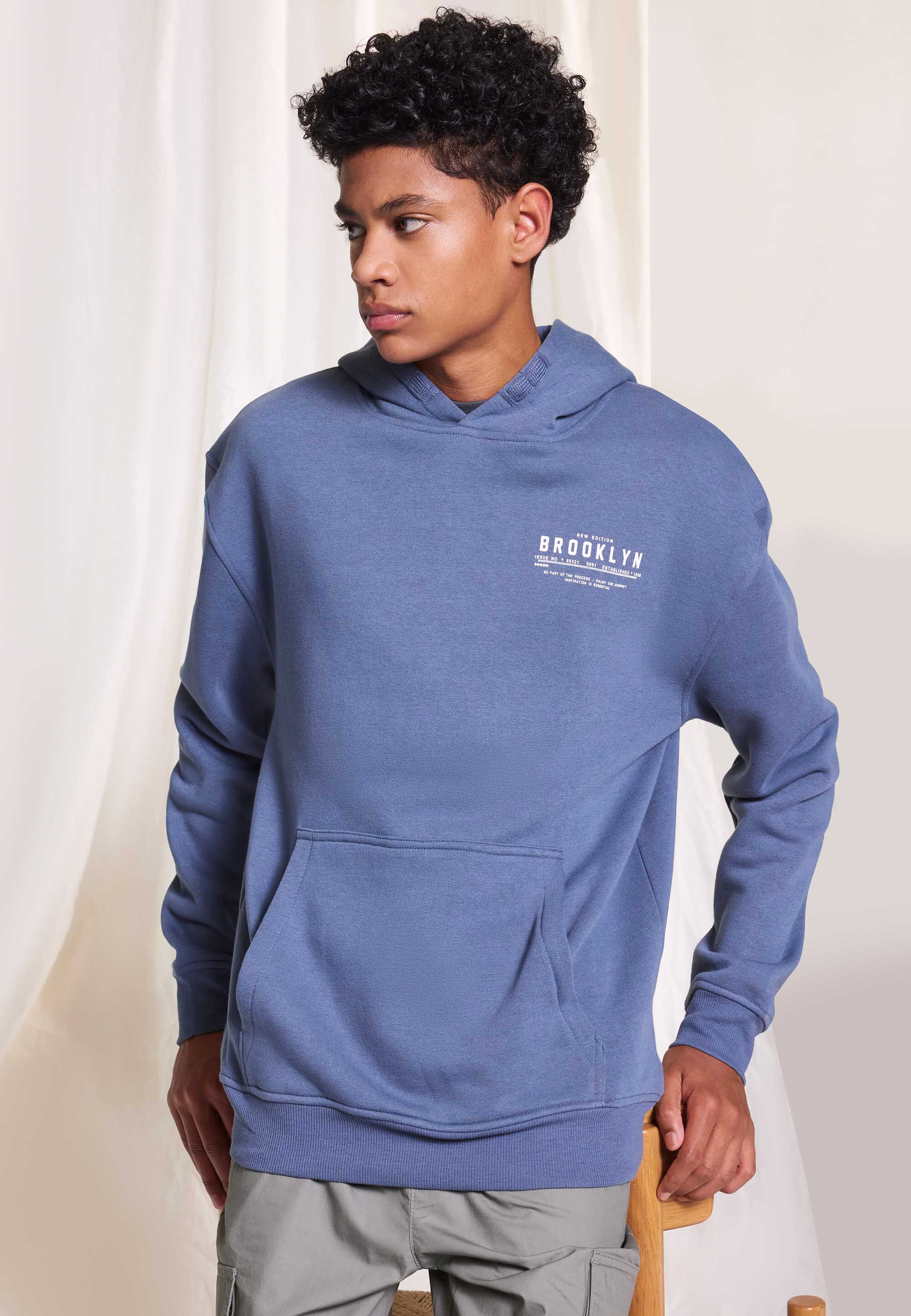 Older Boys Charcoal Brooklyn City Hoody