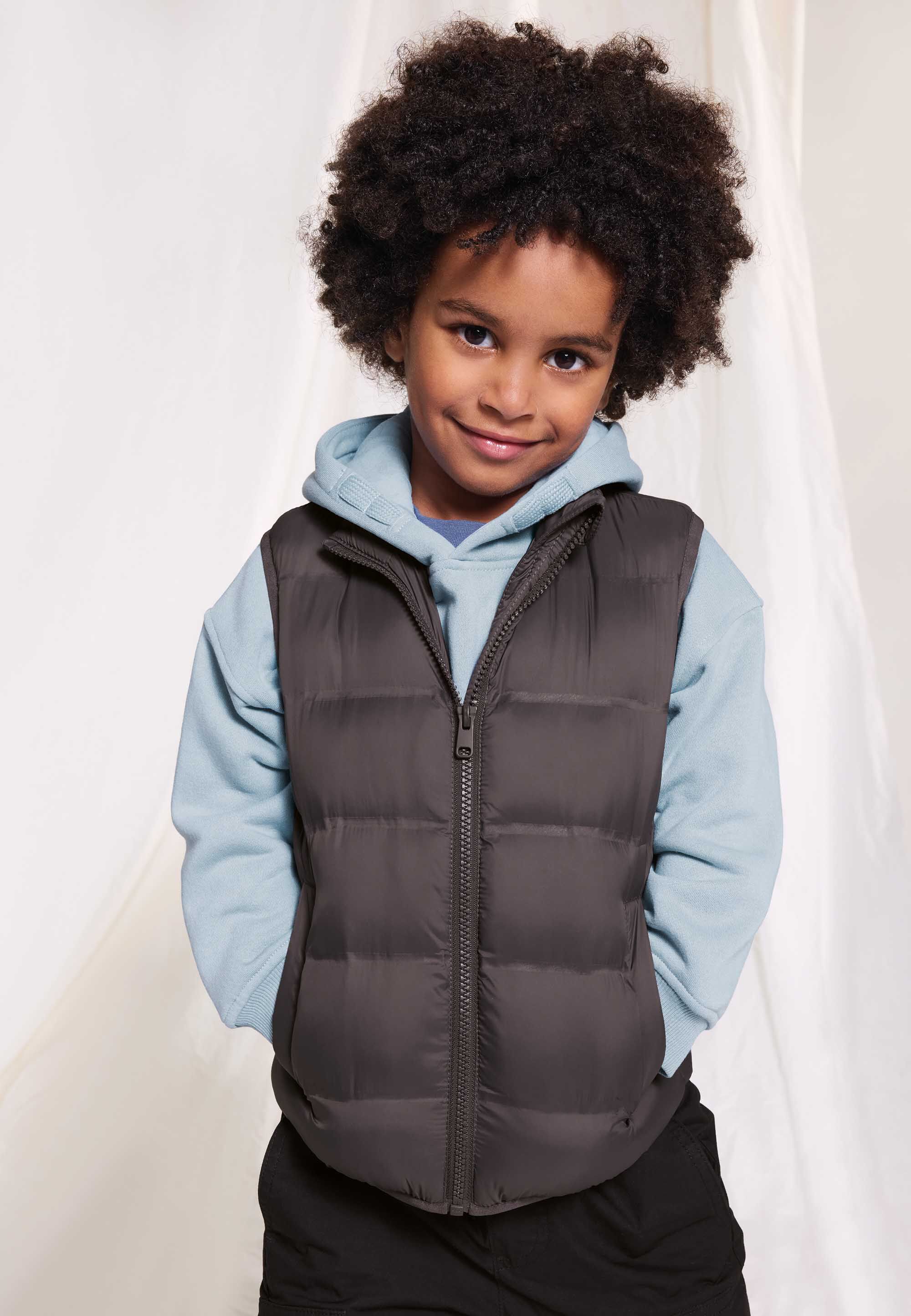 Younger Boys Charcoal Heatseal Padded Gilet