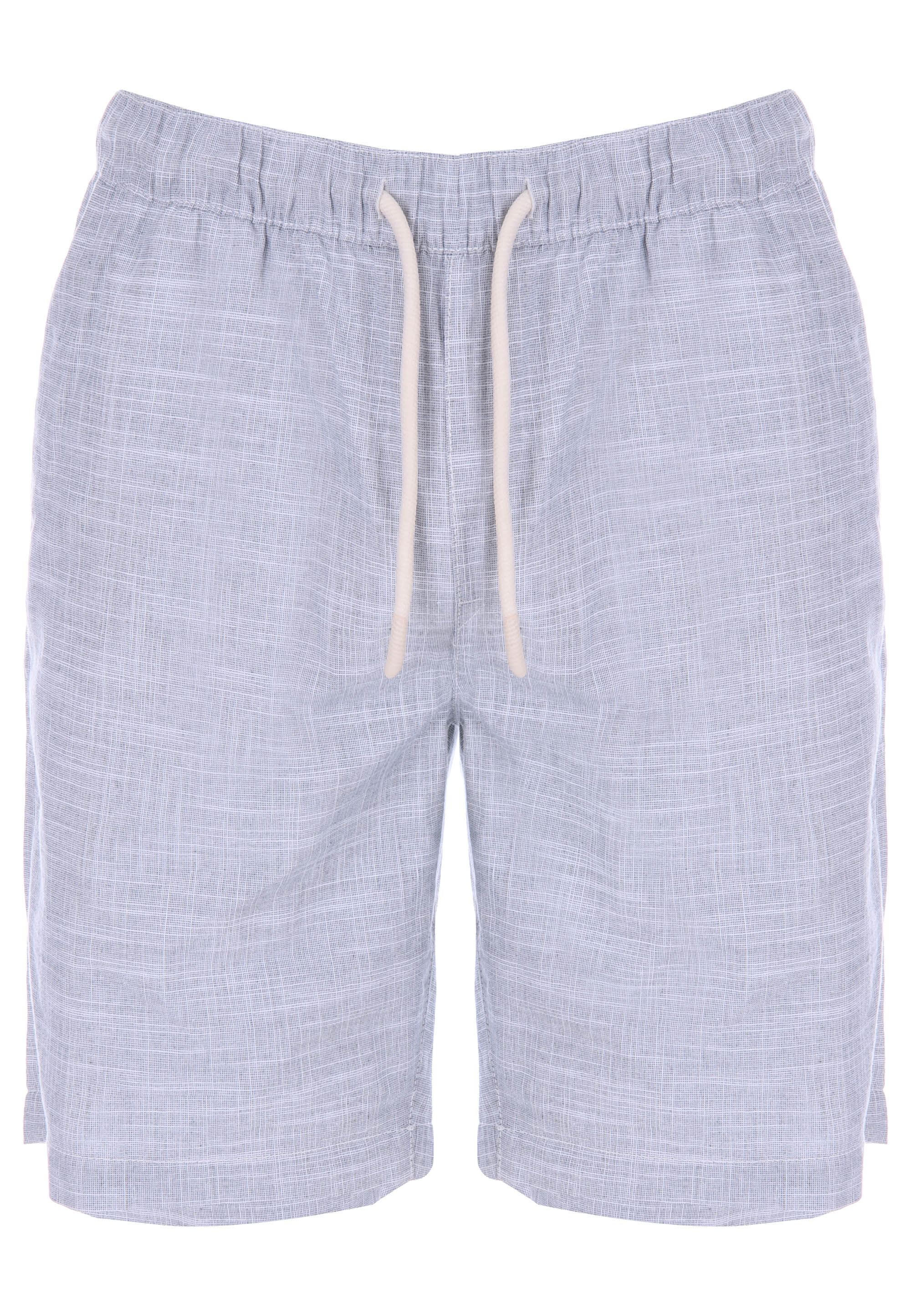 Mens Grey Cotton Slub Textured Shorts