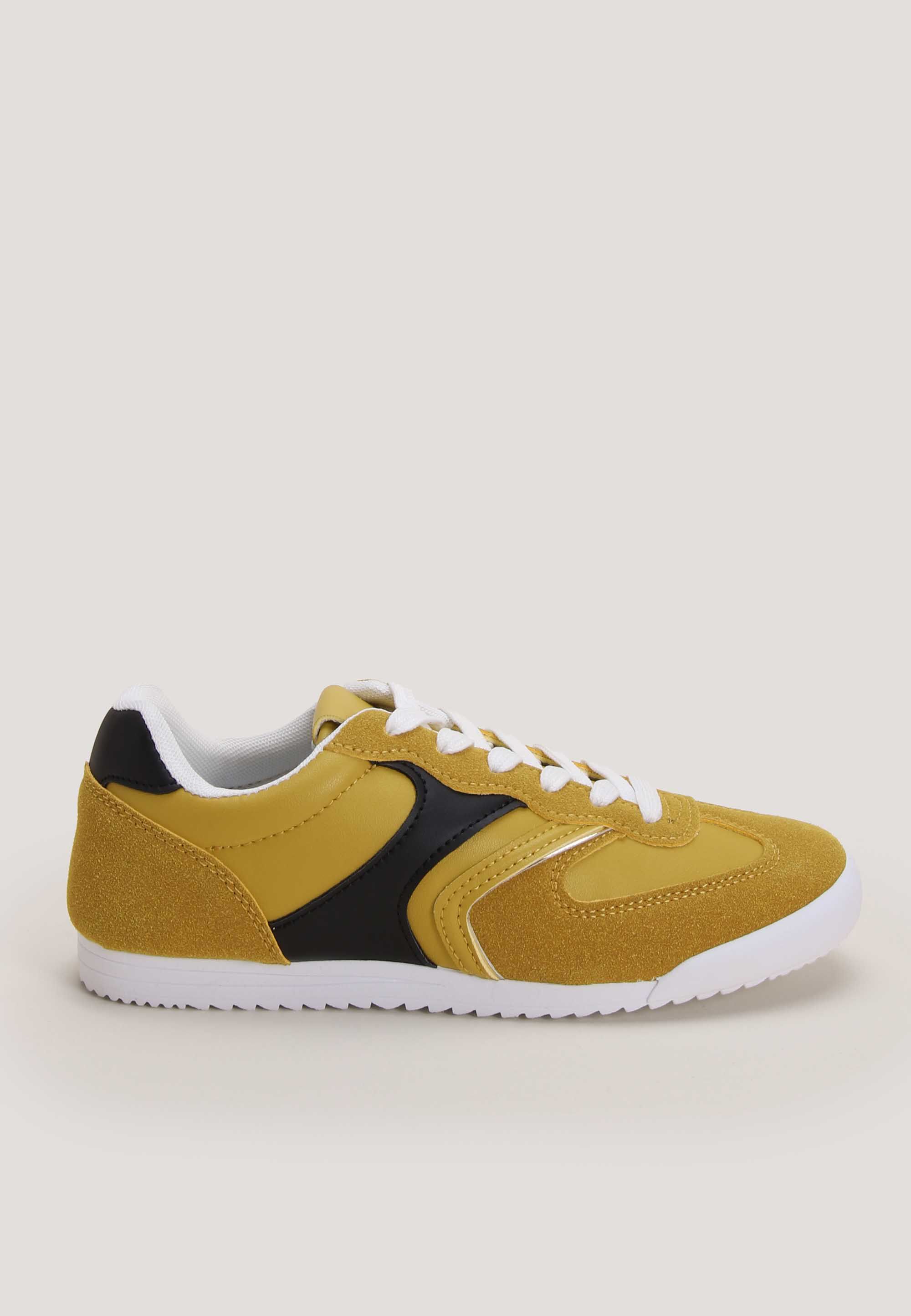 Womens Yellow Retro Runner Trainers