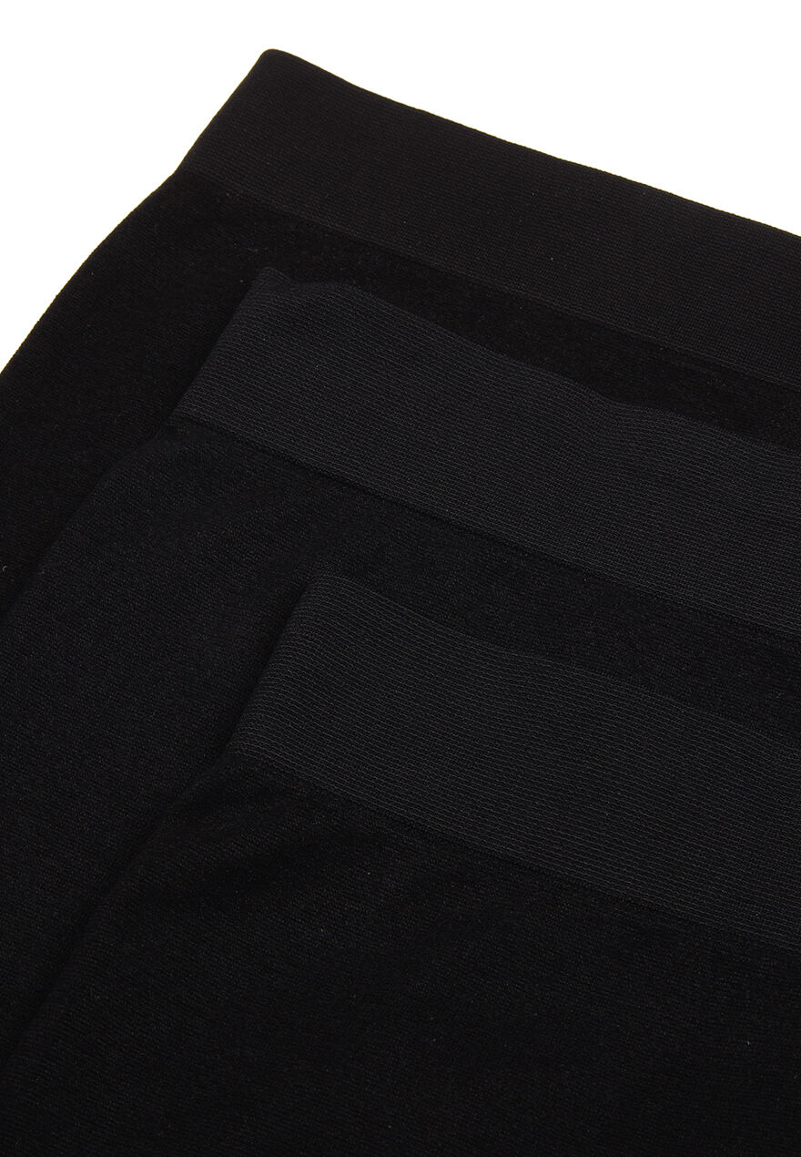 Mens 3pk Black Seamless Trunks