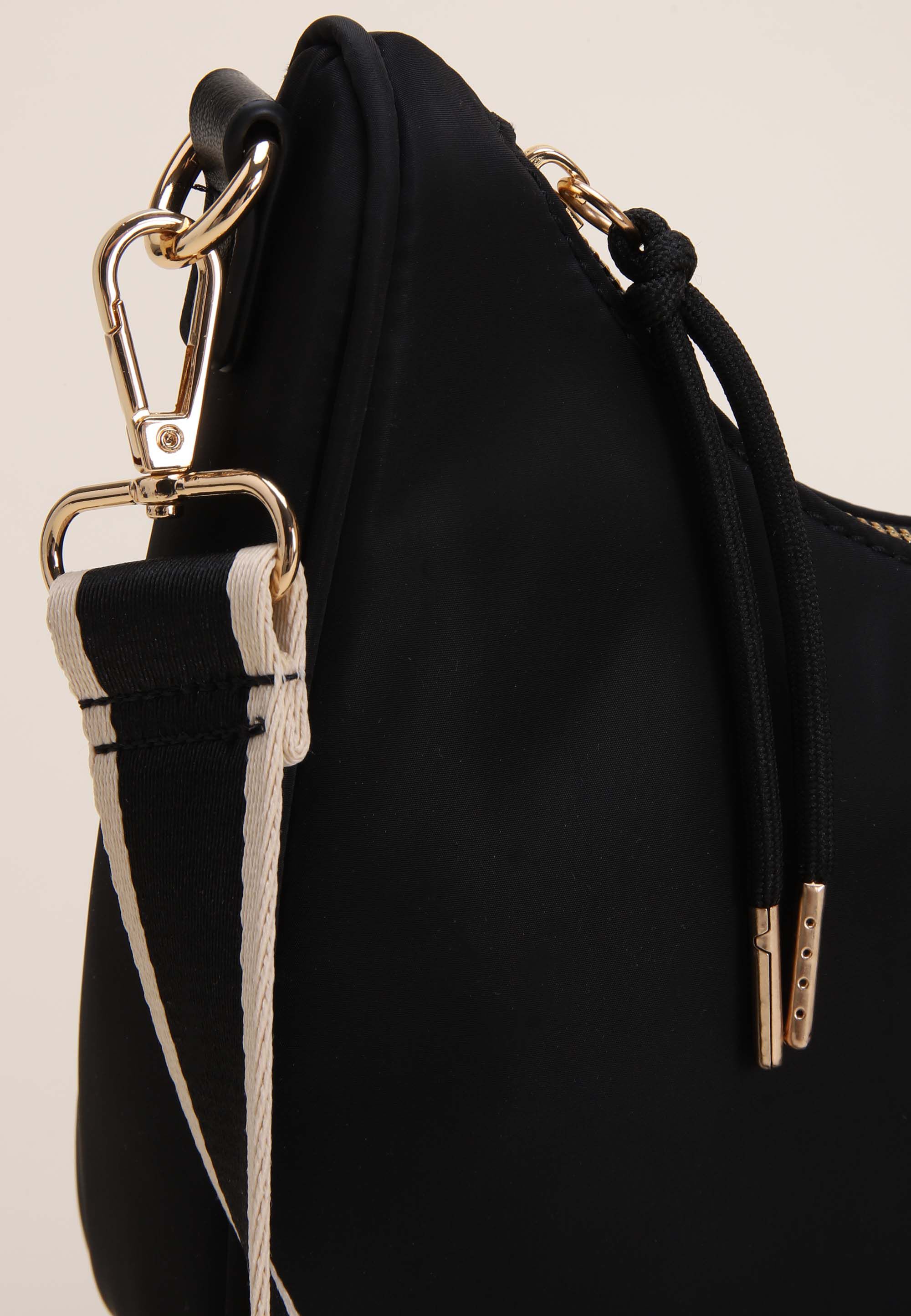 Womens Black Nylon Scoop Bag