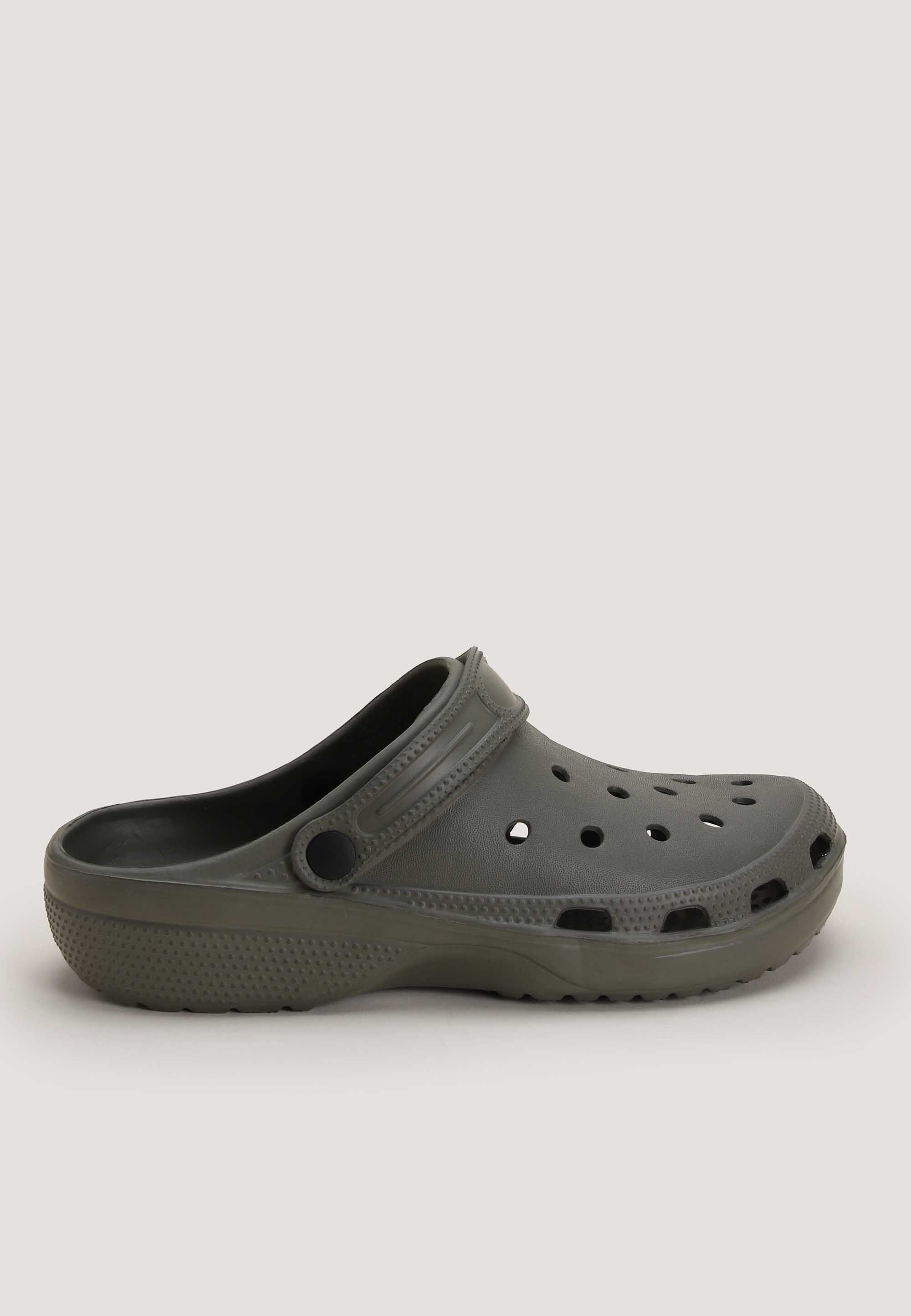 Mens Khaki Plain Clog Sandals